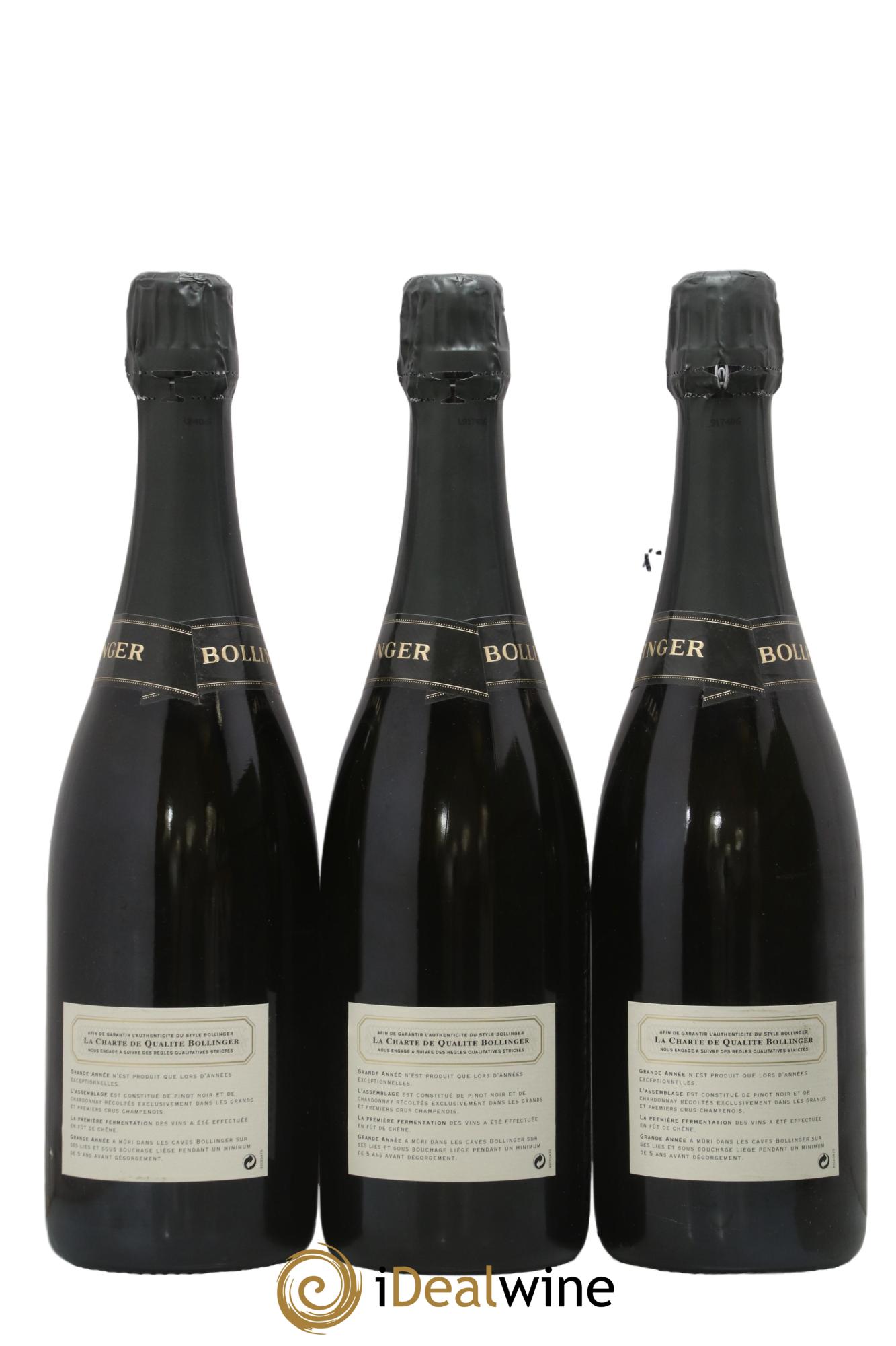 La Grande Année Brut Bollinger 1990 - Lot of 3 bottles - 1