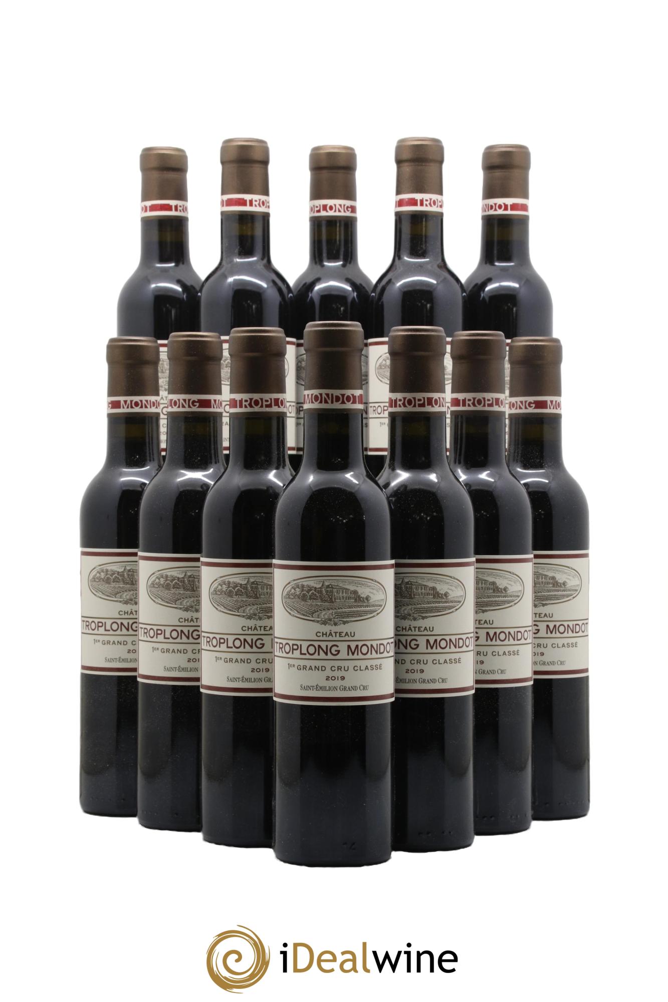 Château Troplong Mondot 1er Grand Cru Classé B 2019 - Lotto di 12 mezze bottiglie - 0