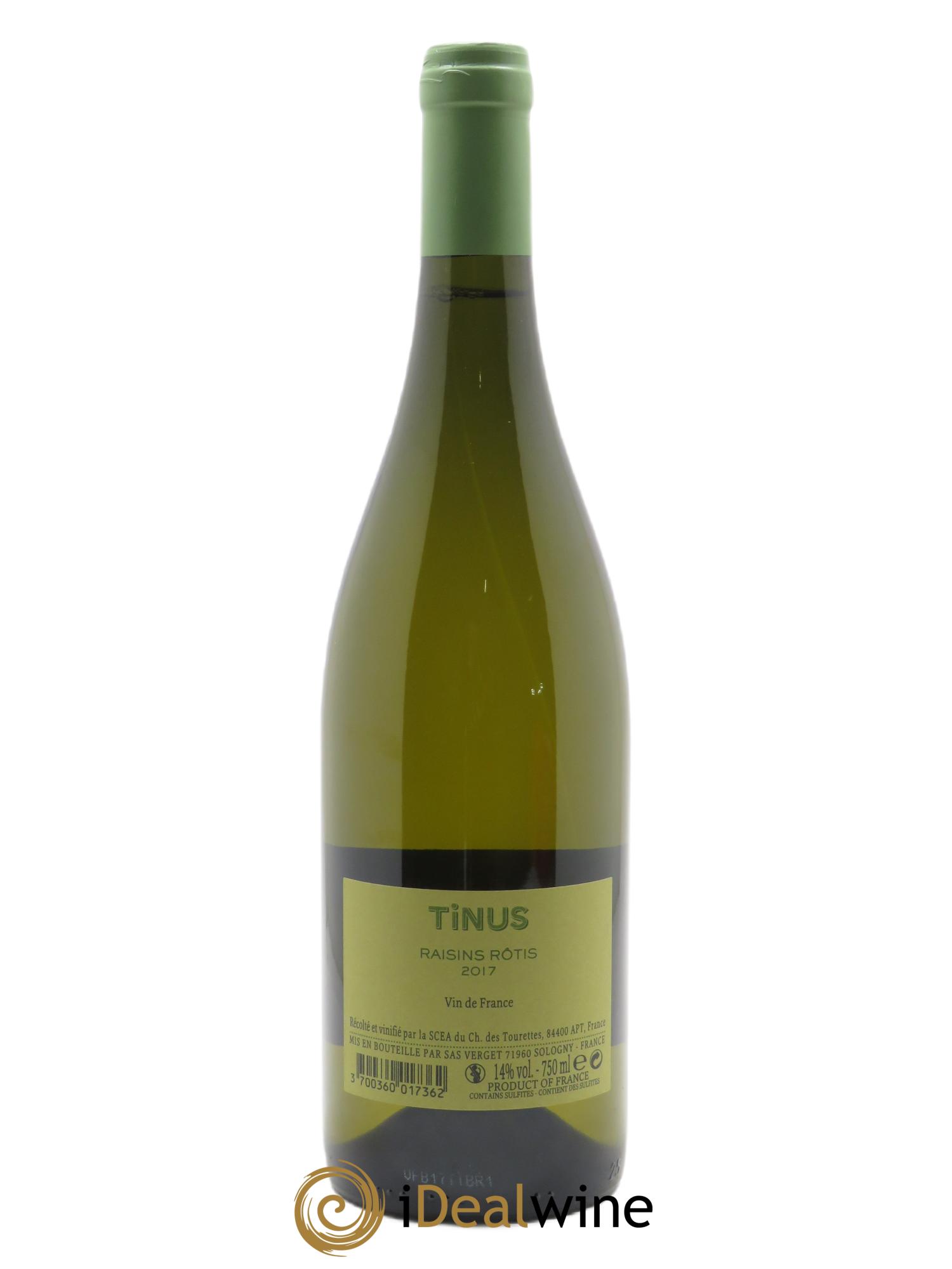 Vin de France Château des Tourettes Tinus Raisins Rôtis Jean-Marie Guffens 2017 - Lot of 1 bottle - 1