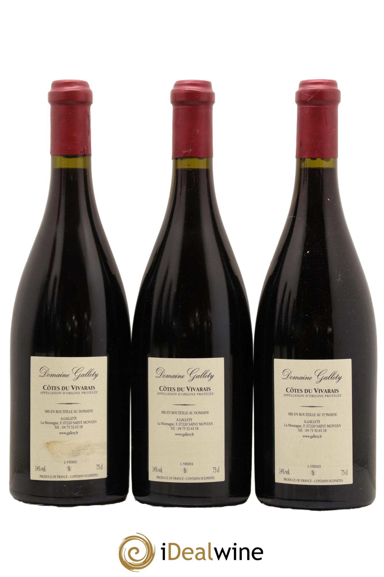 Côtes du Vivarais La Ligure Gallety (Domaine) 2014 - Lot de 6 bouteilles - 2