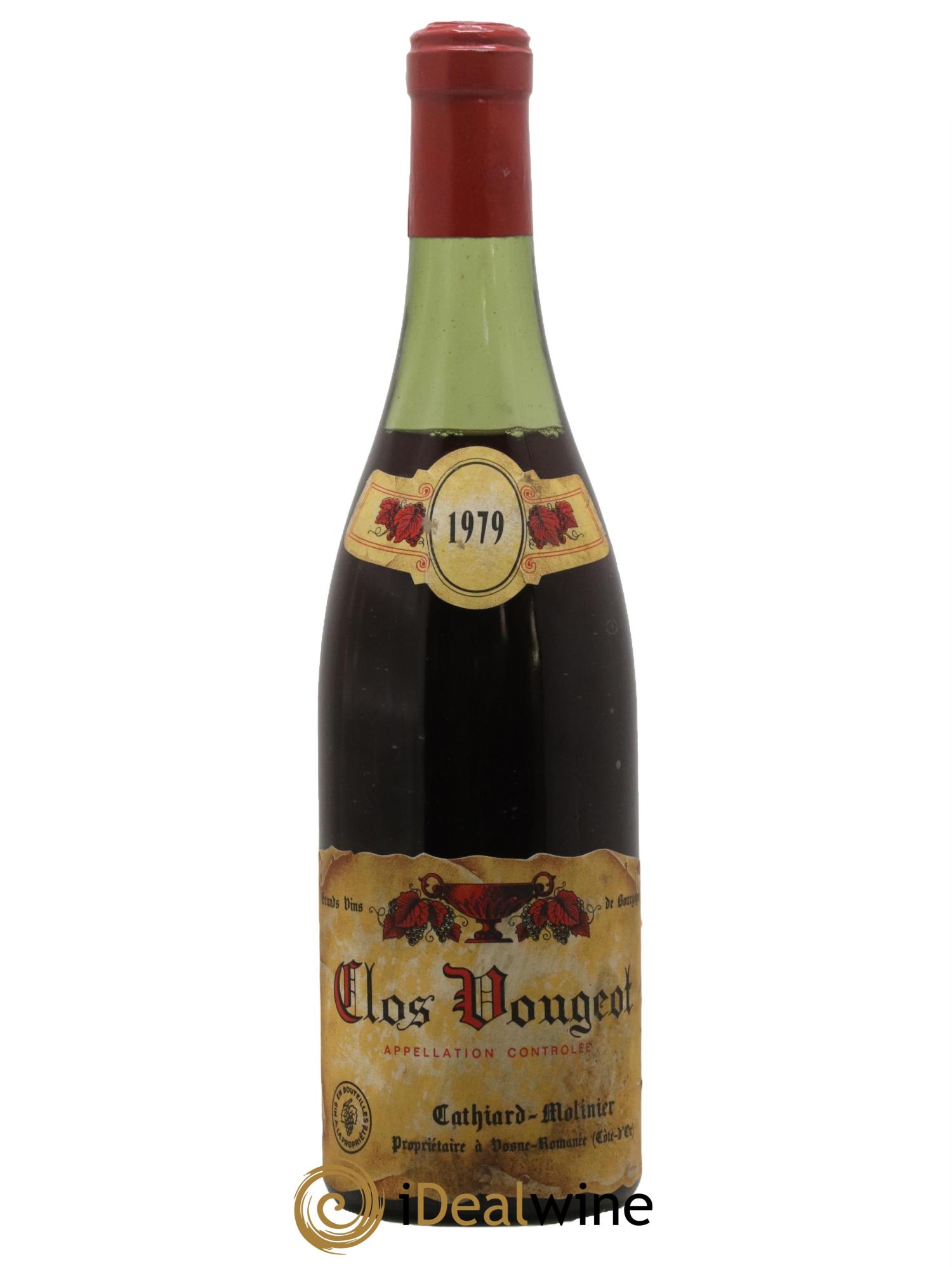 Clos de Vougeot Grand Cru Cathiard-Molinier 1979 - Lot de 1 bouteille - 0
