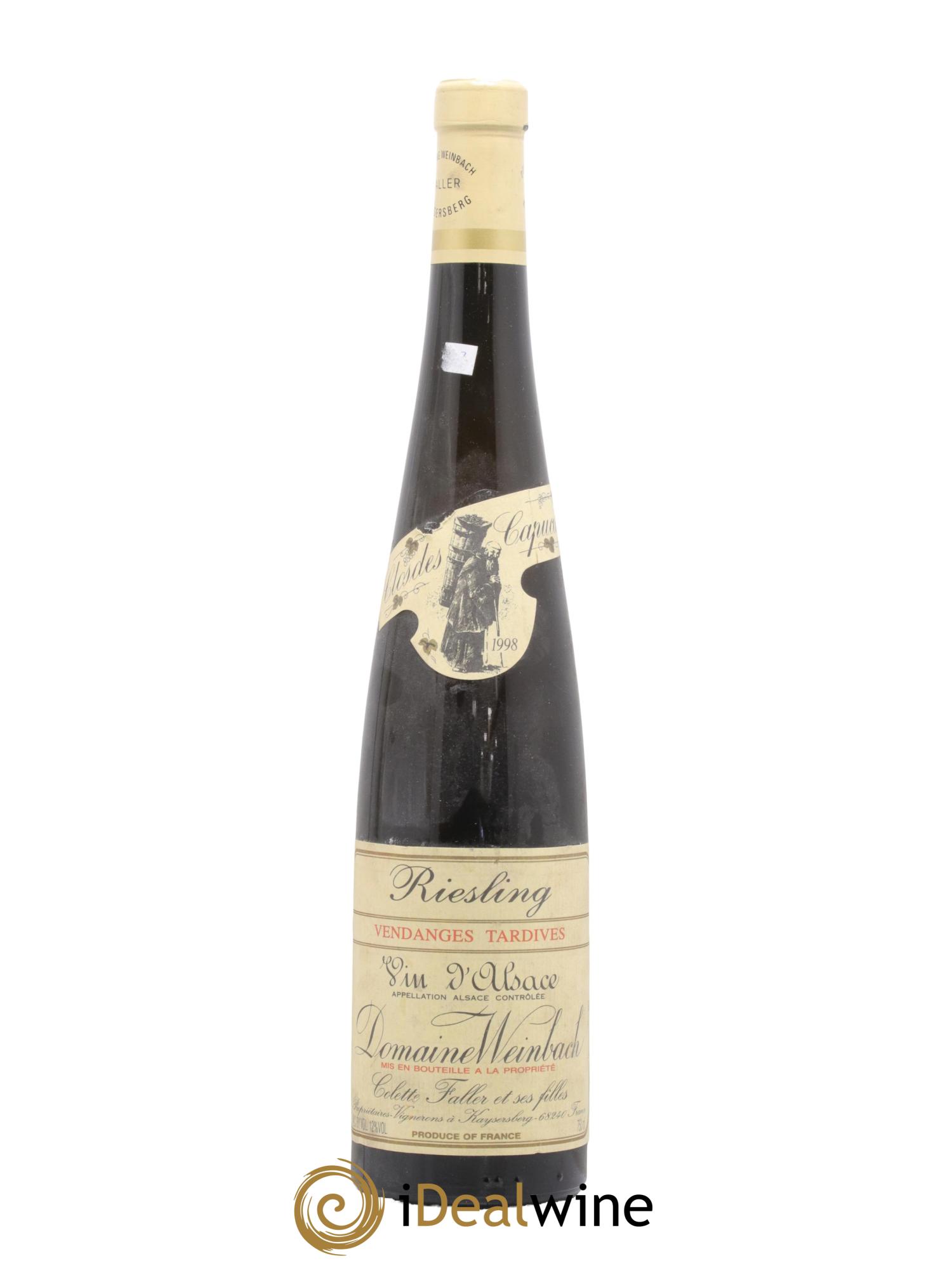 Alsace Riesling Vendanges Tardives Weinbach (Domaine) 1998 - Lotto di 1 bottiglia - 0