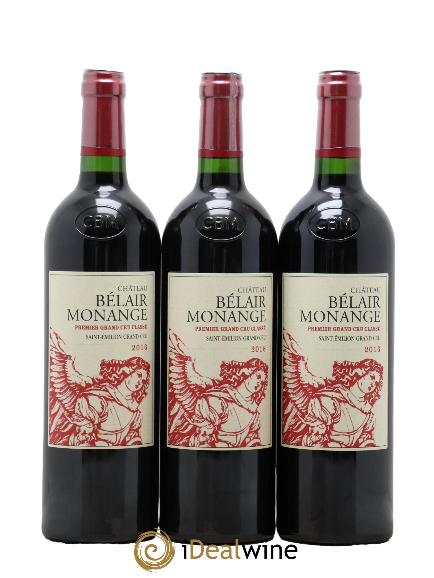 Château Belair (Belair-Monange) 1er Grand Cru Classé B 2016 - Lot of 6 bottles - 2