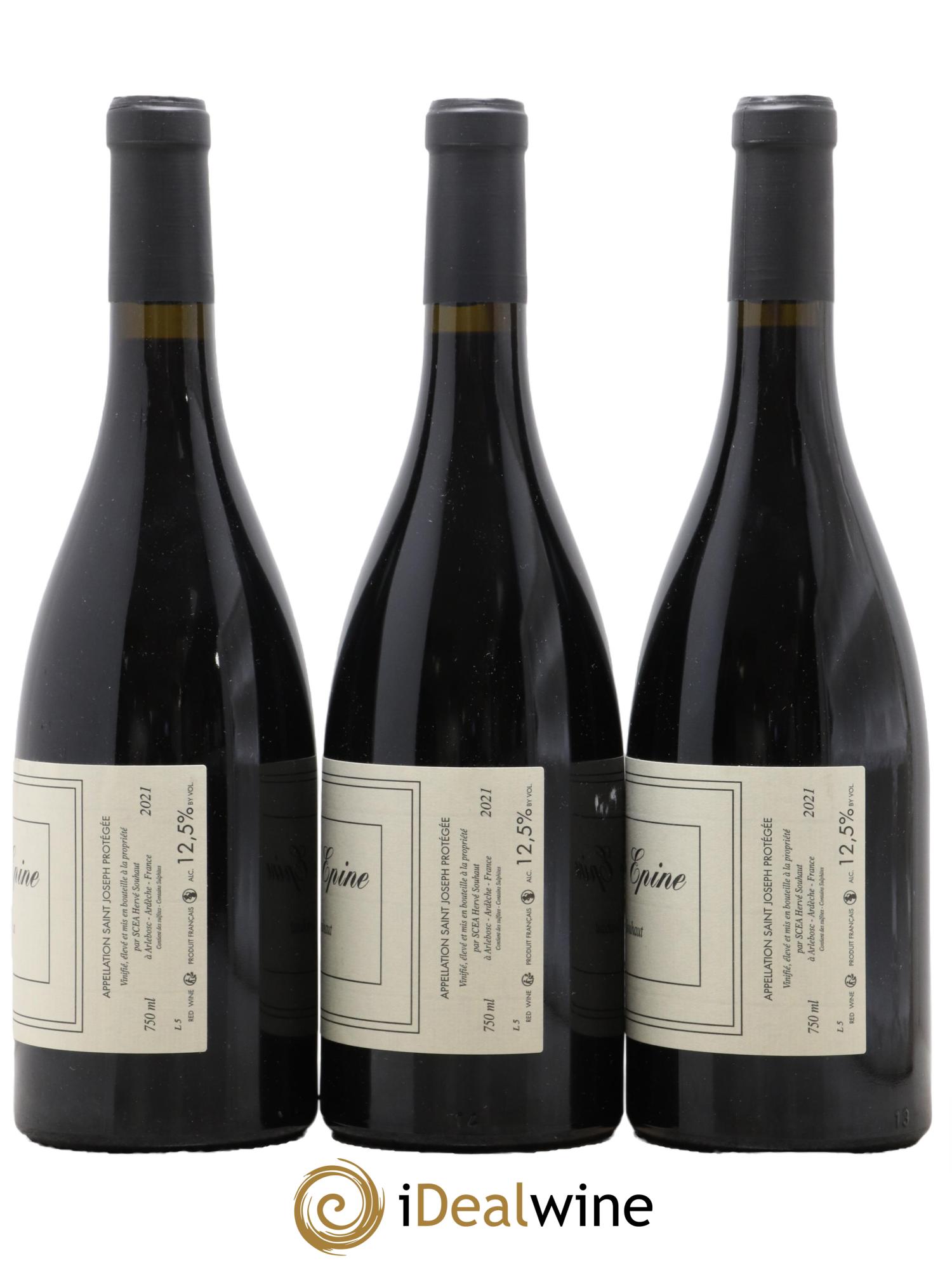 Saint-Joseph Sainte Epine Hervé Souhaut - Domaine Romaneaux-Destezet 2021 - Lot de 3 bouteilles - 1