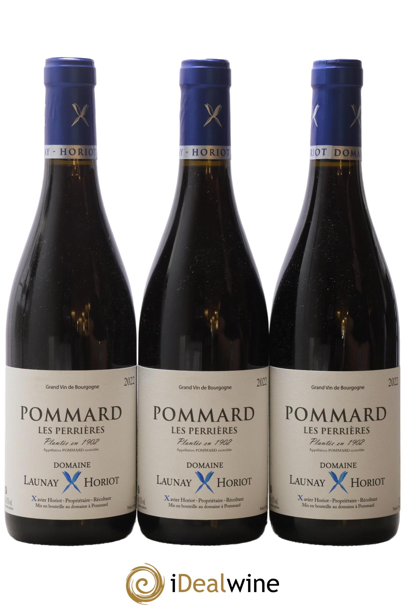 Pommard Les Perrieres Plantee en 1902 Launay Horiot 2022 - Lot of 3 bottles - 0