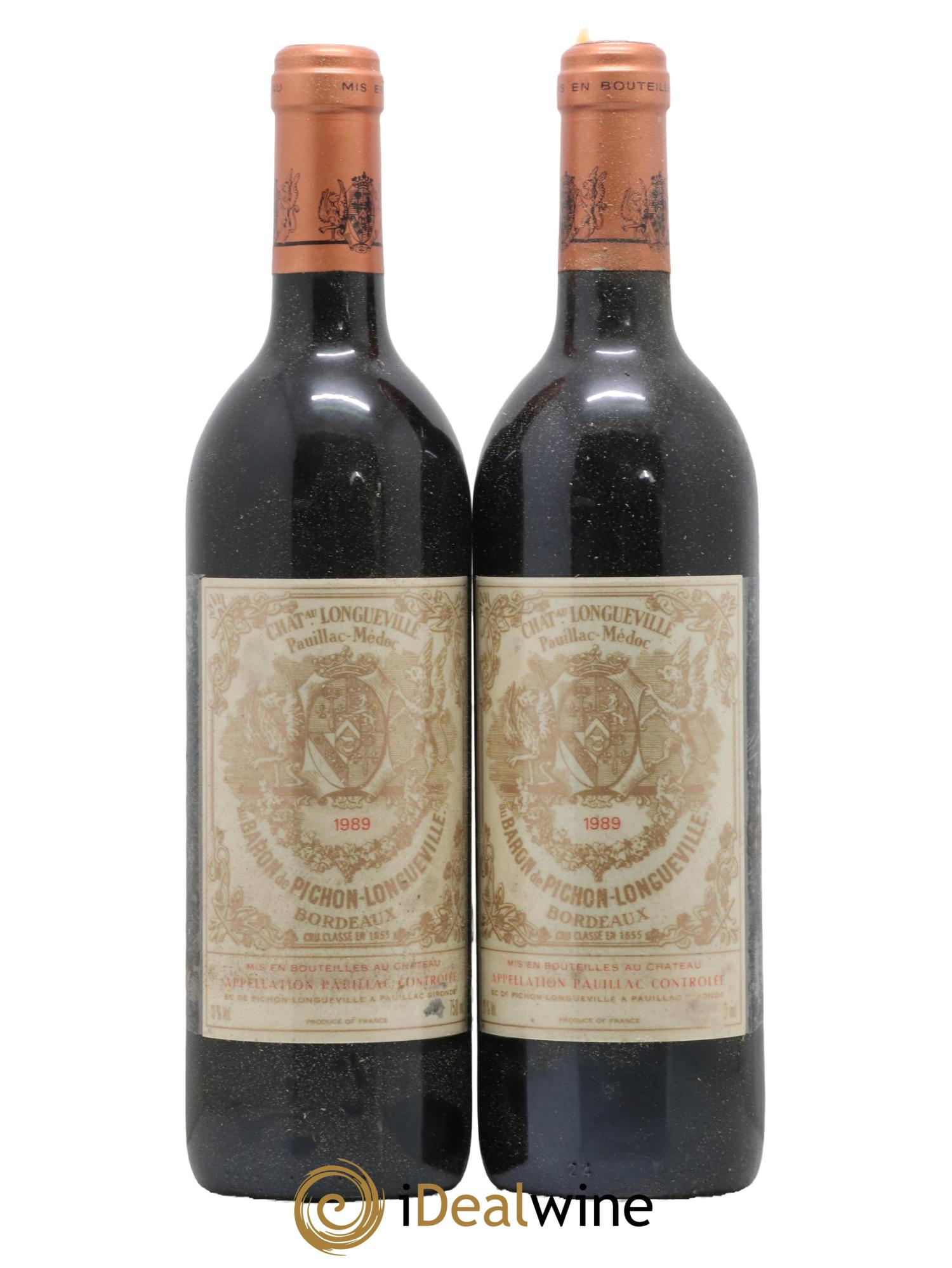 Pichon Longueville Baron 2ème Grand Cru Classé 1989 - Lot de 2 bouteilles - 0