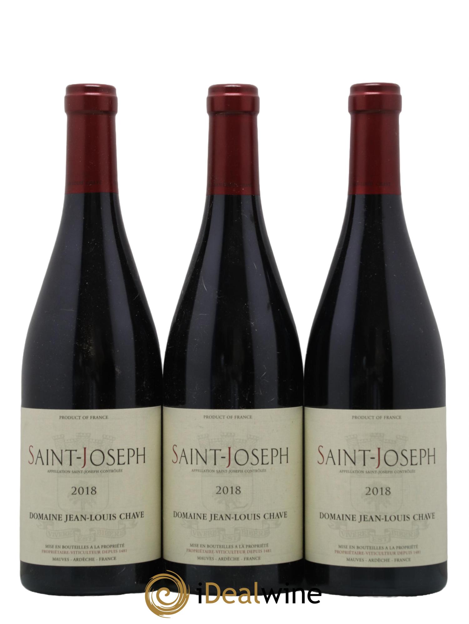 Saint-Joseph Jean-Louis Chave 2018 - Lot de 3 bouteilles - 0