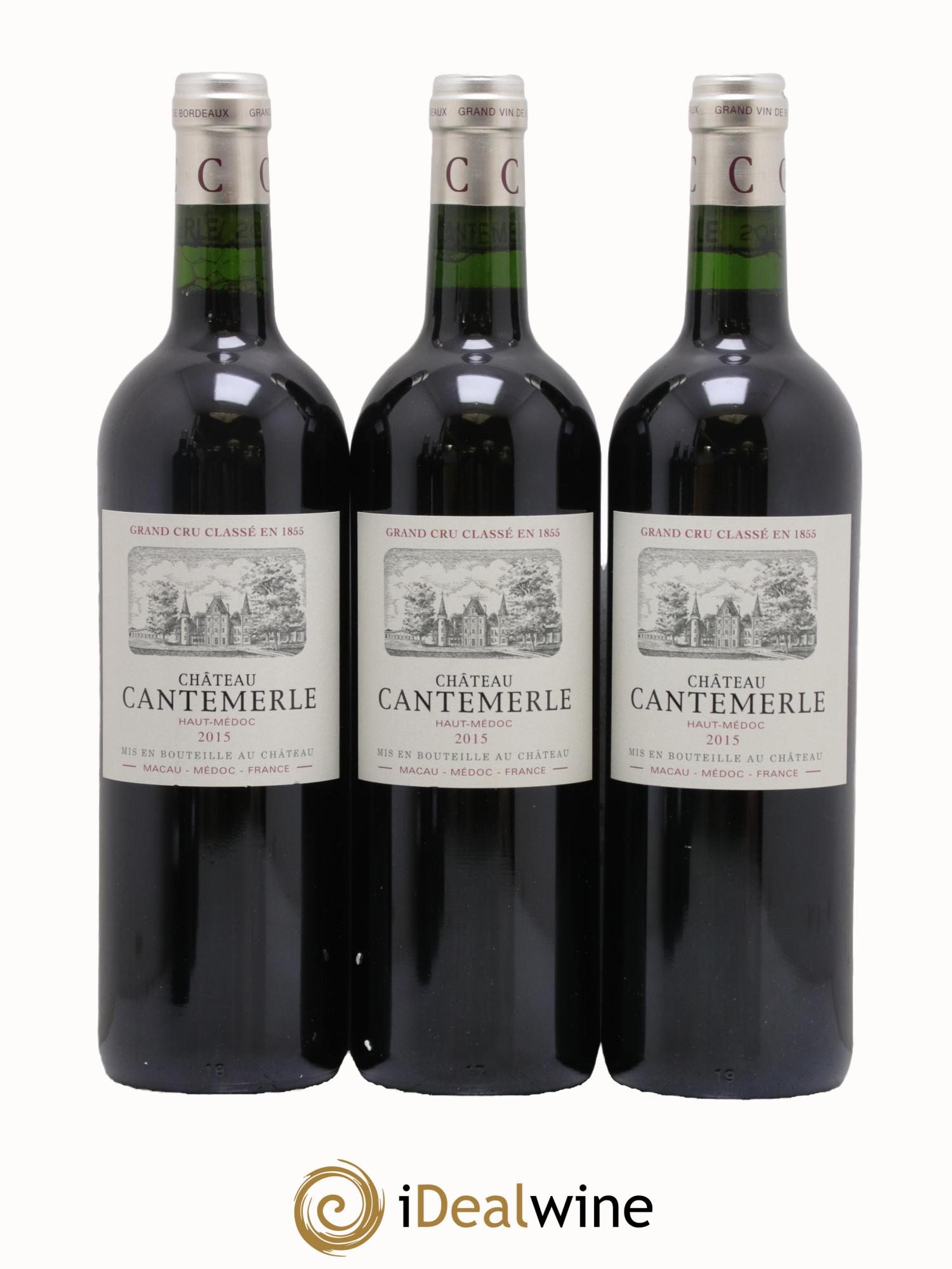 Château Cantemerle 5ème Grand Cru Classé 2015 - Lot de 3 bouteilles - 0