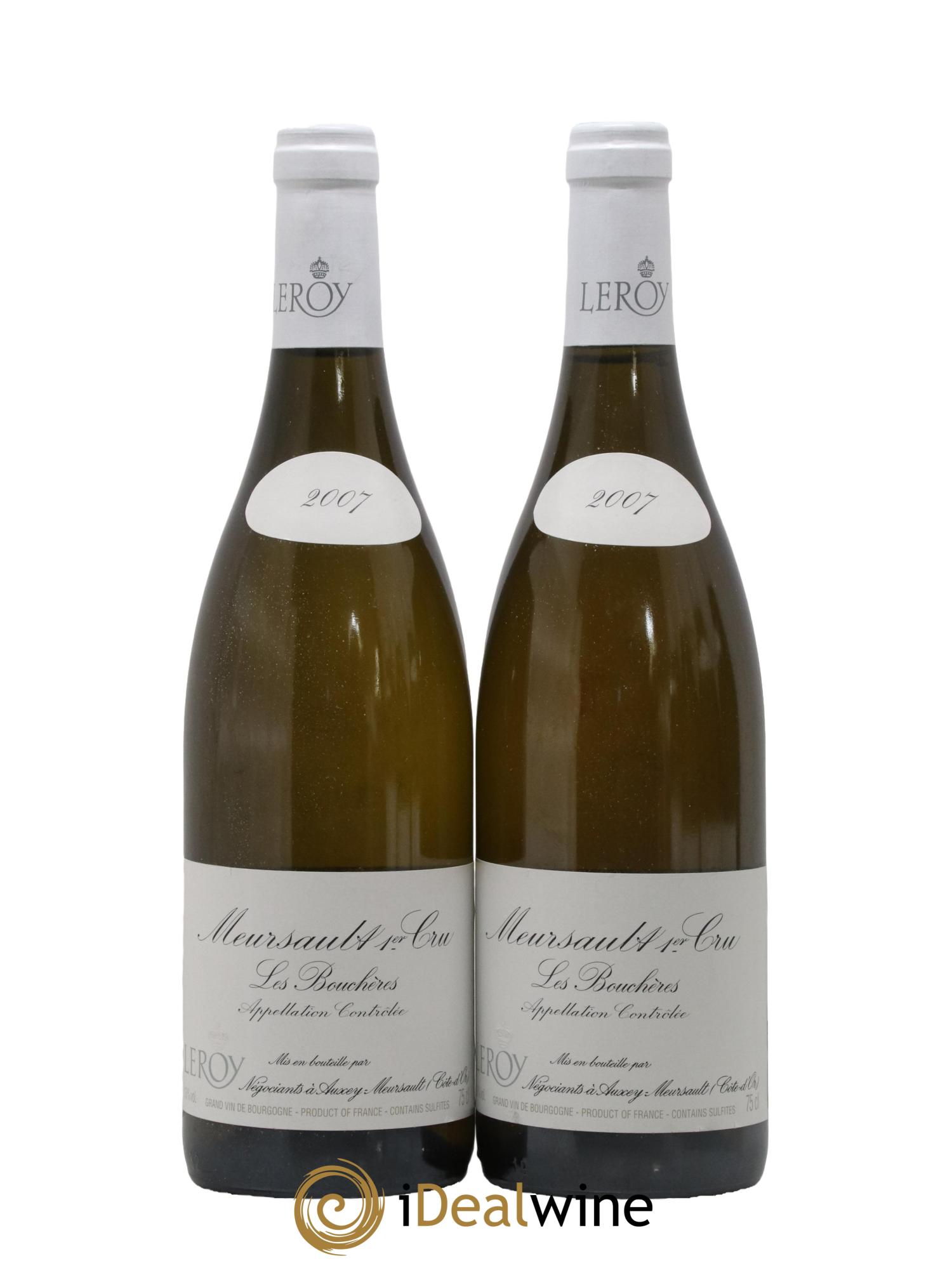 Meursault 1er Cru Les Bouchères Leroy SA 2007 - Lot de 2 bouteilles - 0