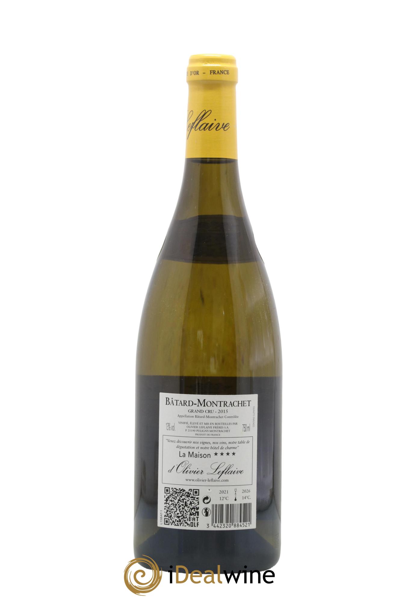 Bâtard-Montrachet Grand Cru Olivier Leflaive 2015 - Lot de 1 bouteille - 1