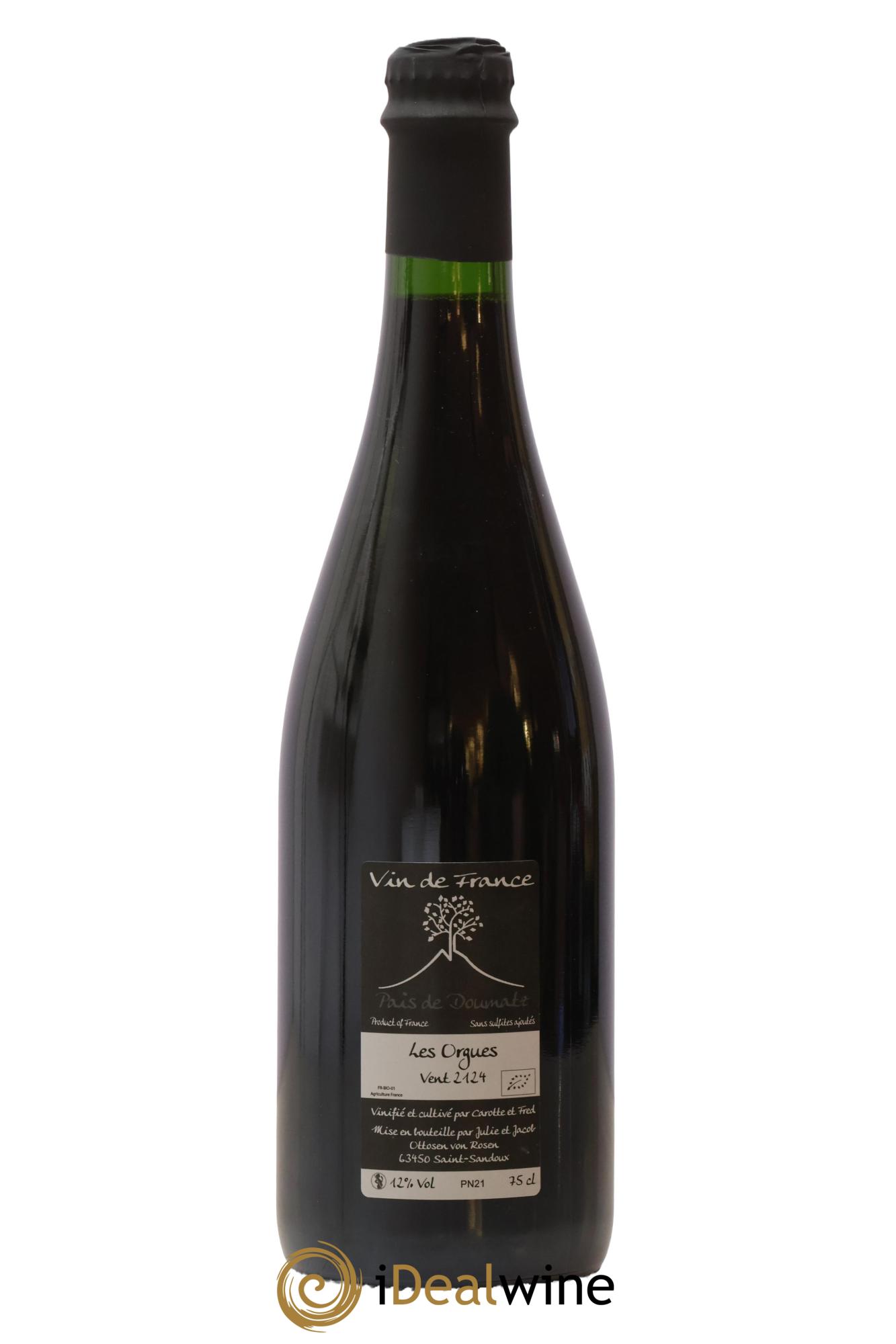 Vin de France Les Orgues Vignoble de l'Arbre Blanc 2021 - Lot de 1 bouteille - 1