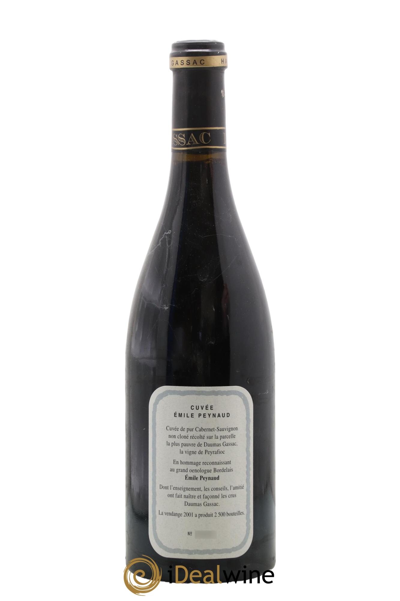 IGP Pays d'Hérault Mas de Daumas Gassac Cuvée Emile Peynaud Famille Guibert de La Vaissière 2001 - Lot of 1 bottle - 1