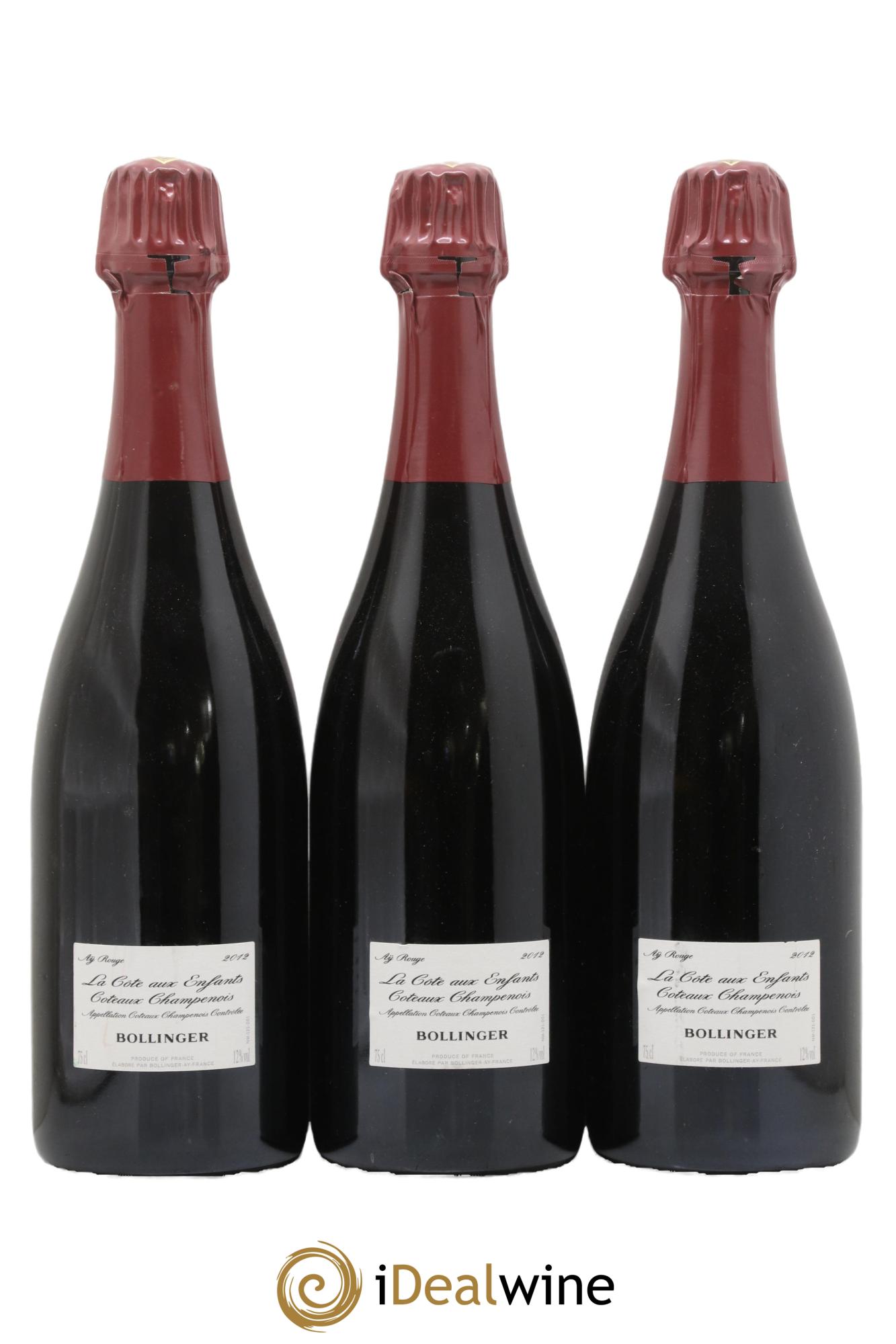 La Côte Aux Enfants Bollinger 2012 - Posten von 3 Flaschen - 0