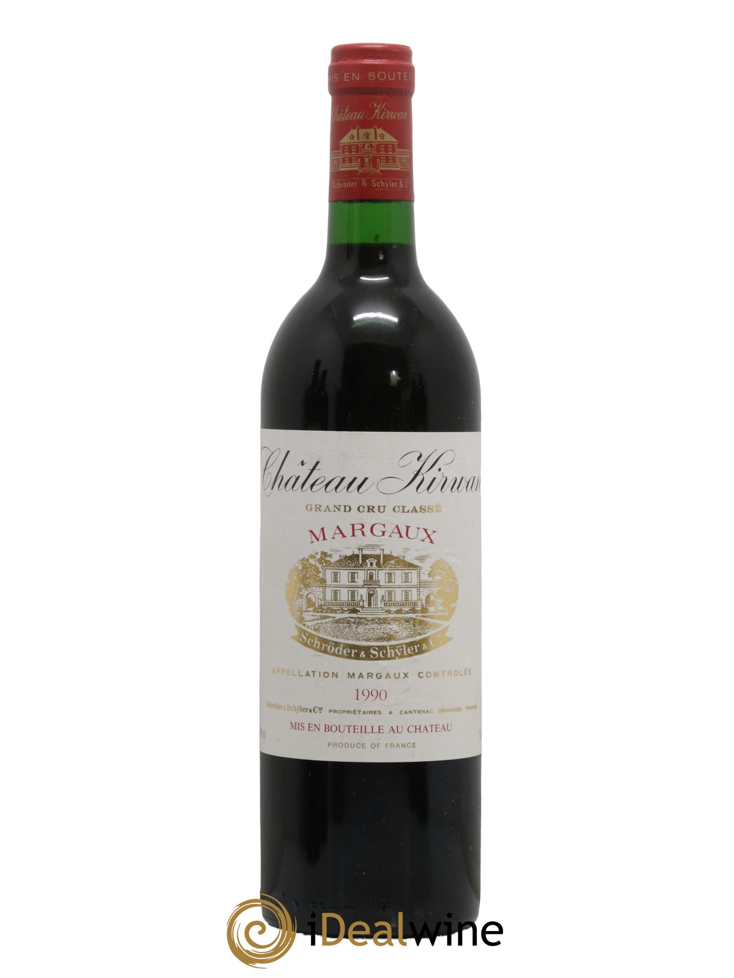 Château Kirwan 3ème Grand Cru Classé 1990 - Lot de 1 bouteille - 0
