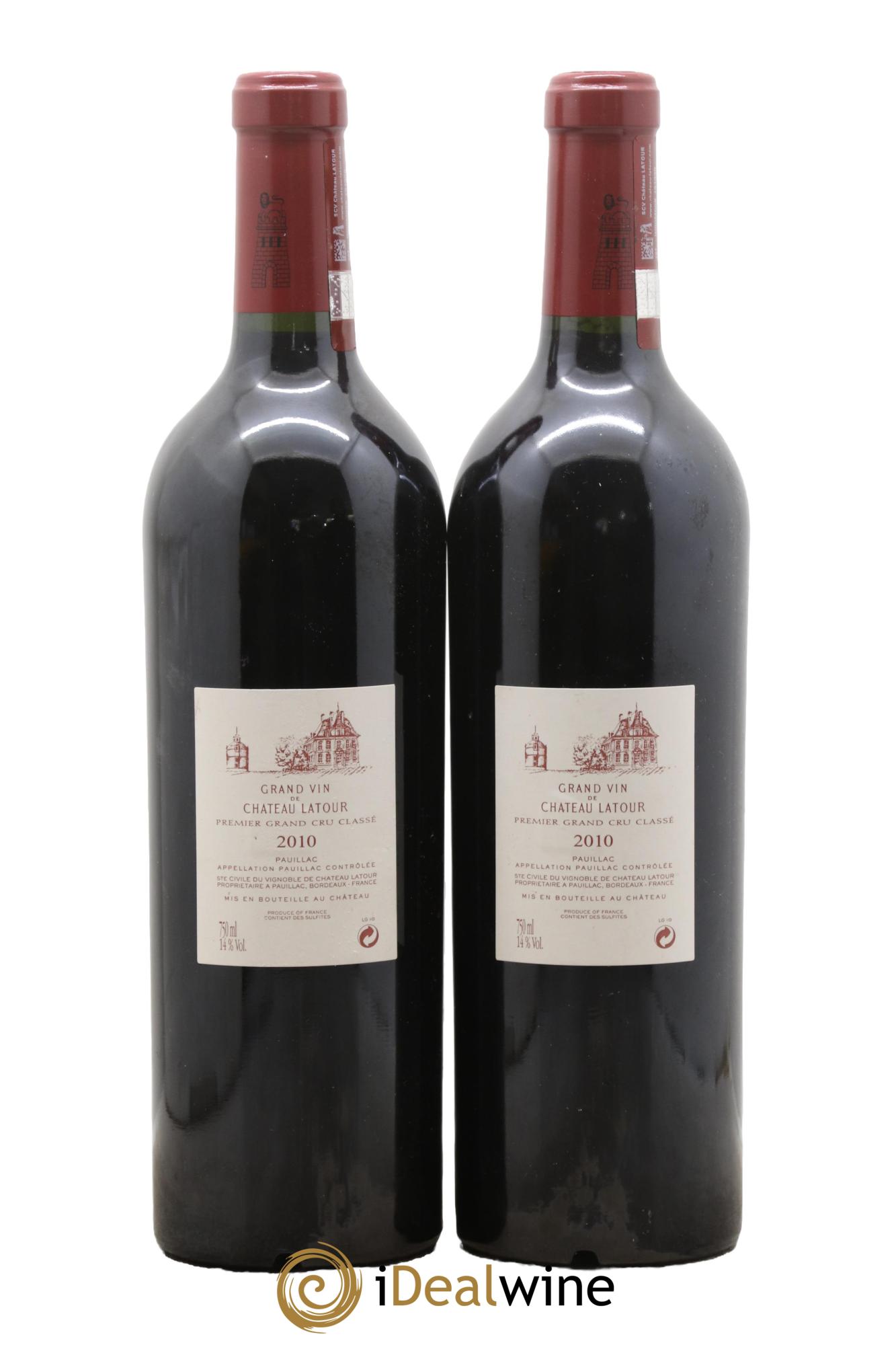 Château Latour 1er Grand Cru Classé 2010 - Lot of 2 bottles - 1