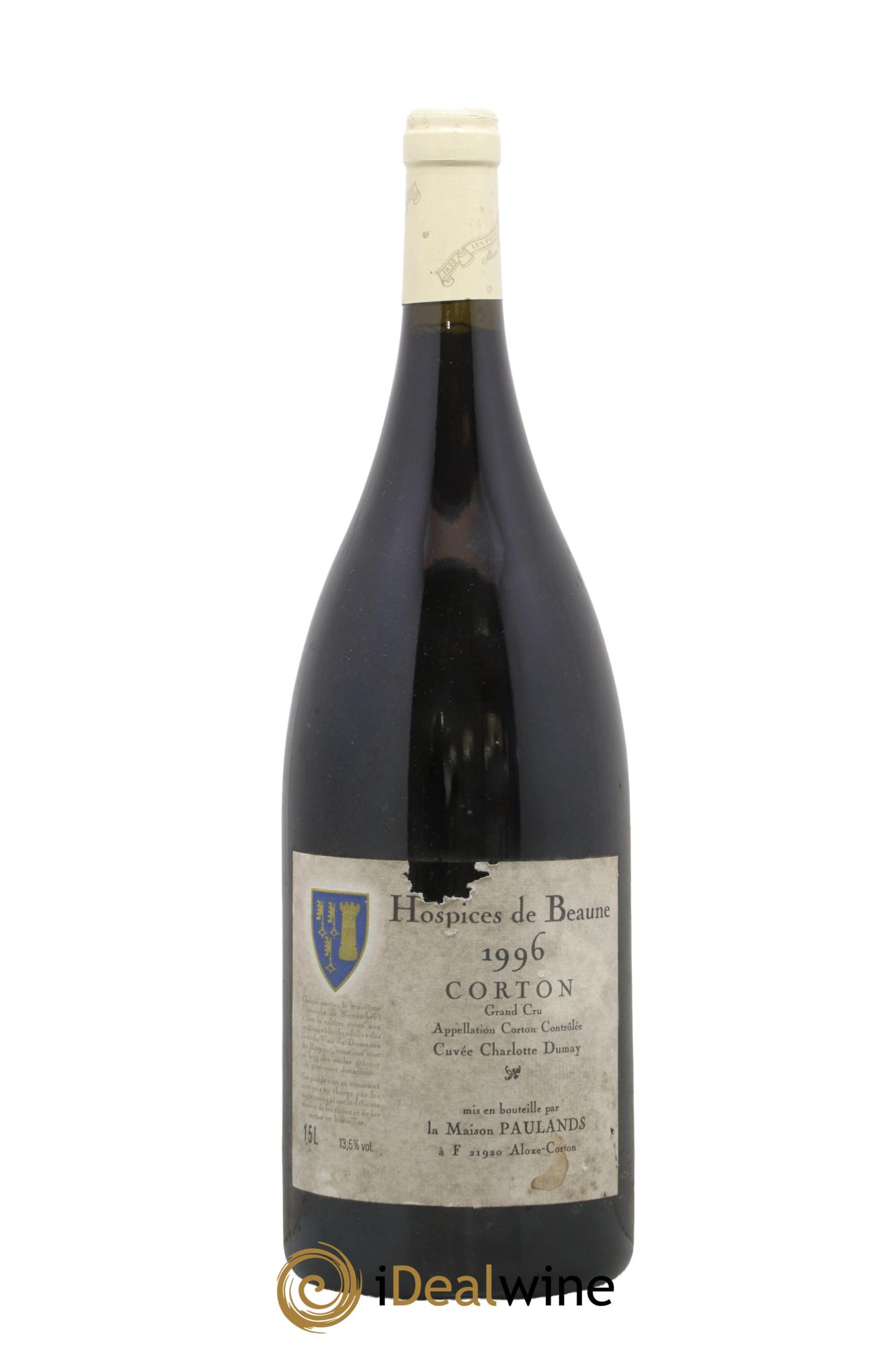 Corton Grand Cru Cuvée Charlotte Dumay Paulands Hospices de Beaune 1996 - Posten von 1 Magnum - 0