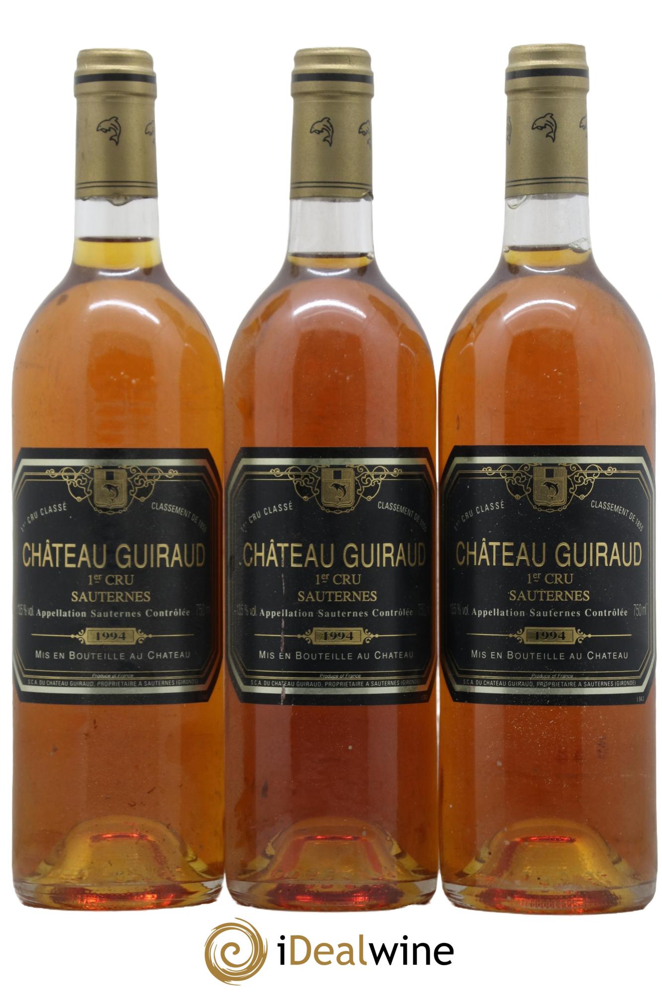 Château Guiraud 1er Grand Cru Classé 1994 - Lotto di 3 bottiglie - 0