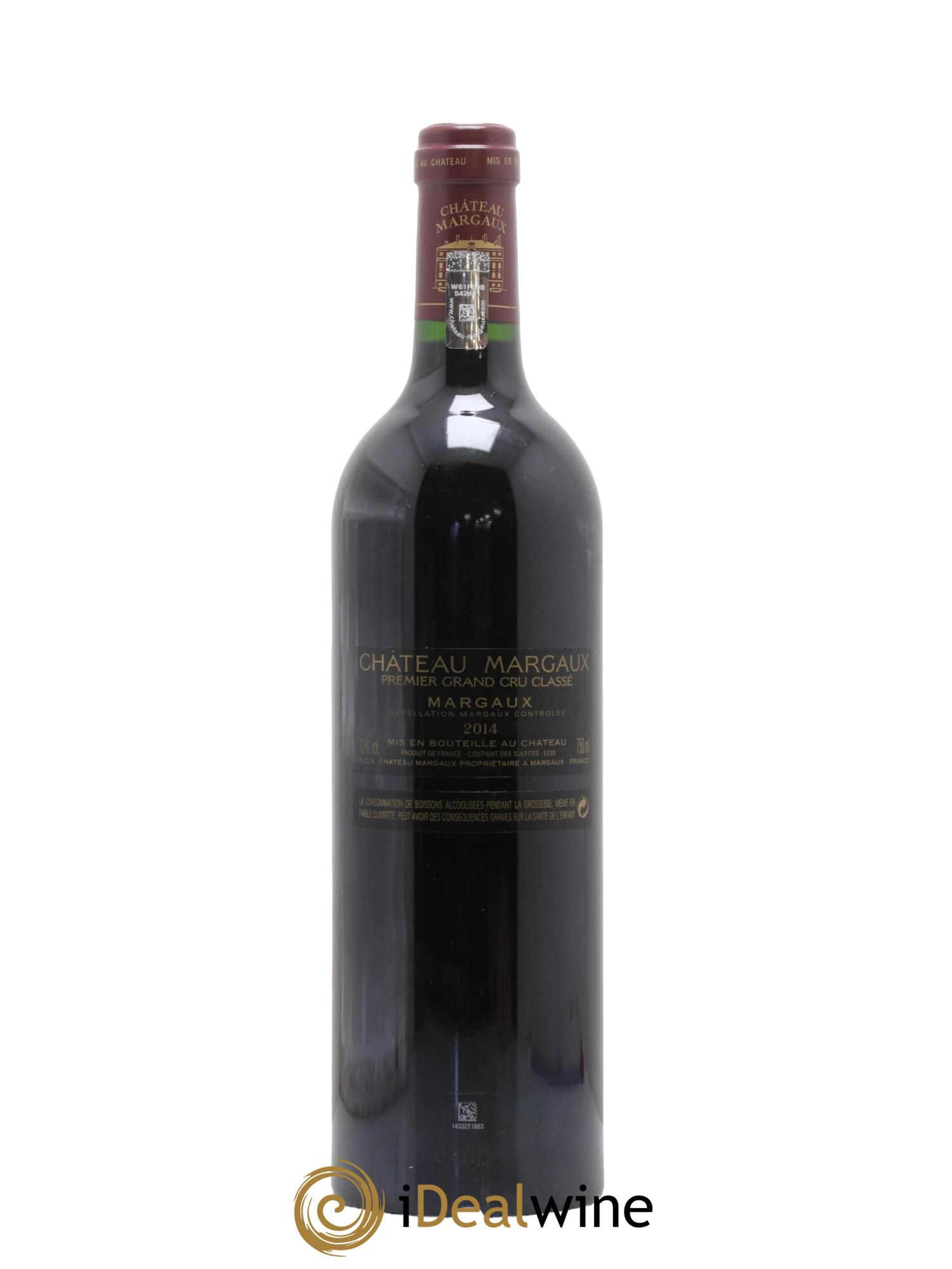 Château Margaux 1er Grand Cru Classé 2014 - Lot de 1 bouteille - 1