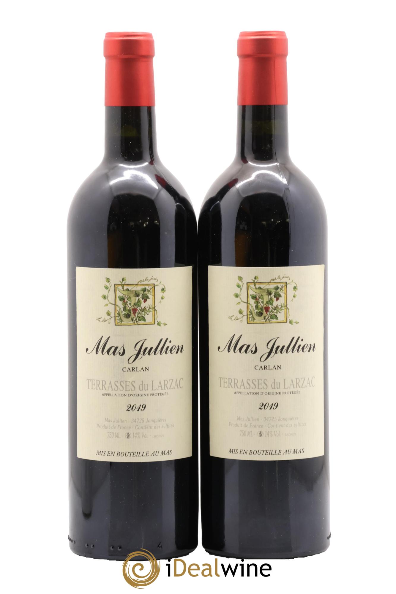 Terrasses du Larzac Mas Jullien Carlan Olivier Jullien 2019 - Lot of 2 bottles - 0