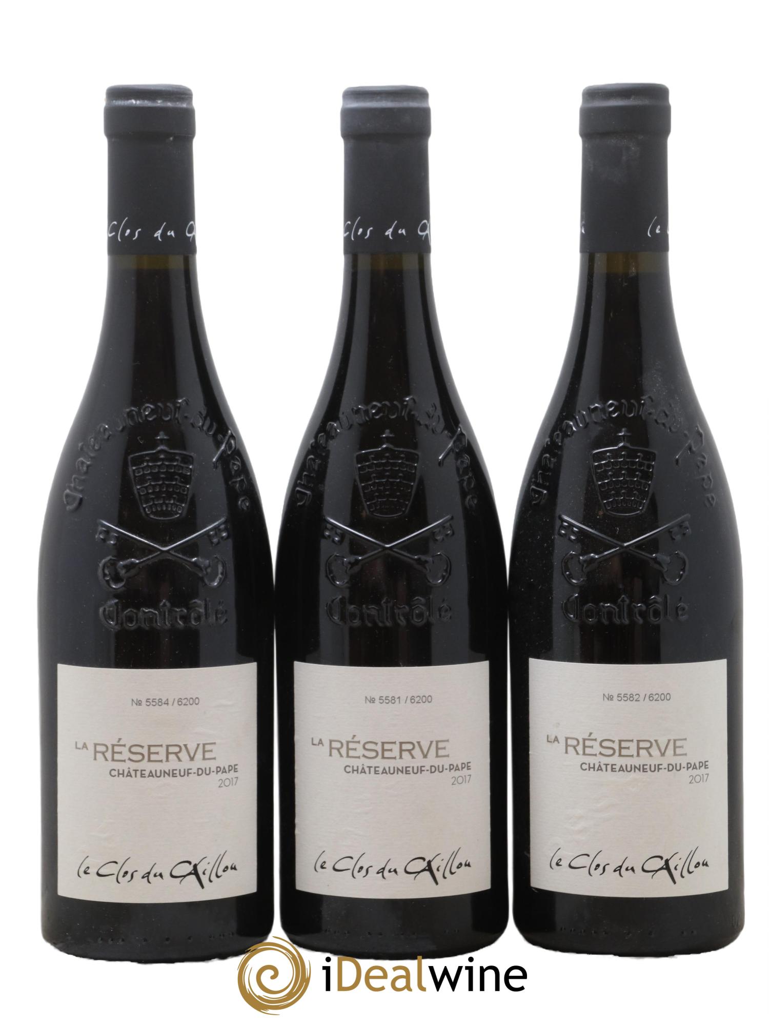 Châteauneuf-du-Pape Domaine Le Clos du Caillou Réserve Sylvie Vacheron 2017 - Lot de 3 bouteilles - 0