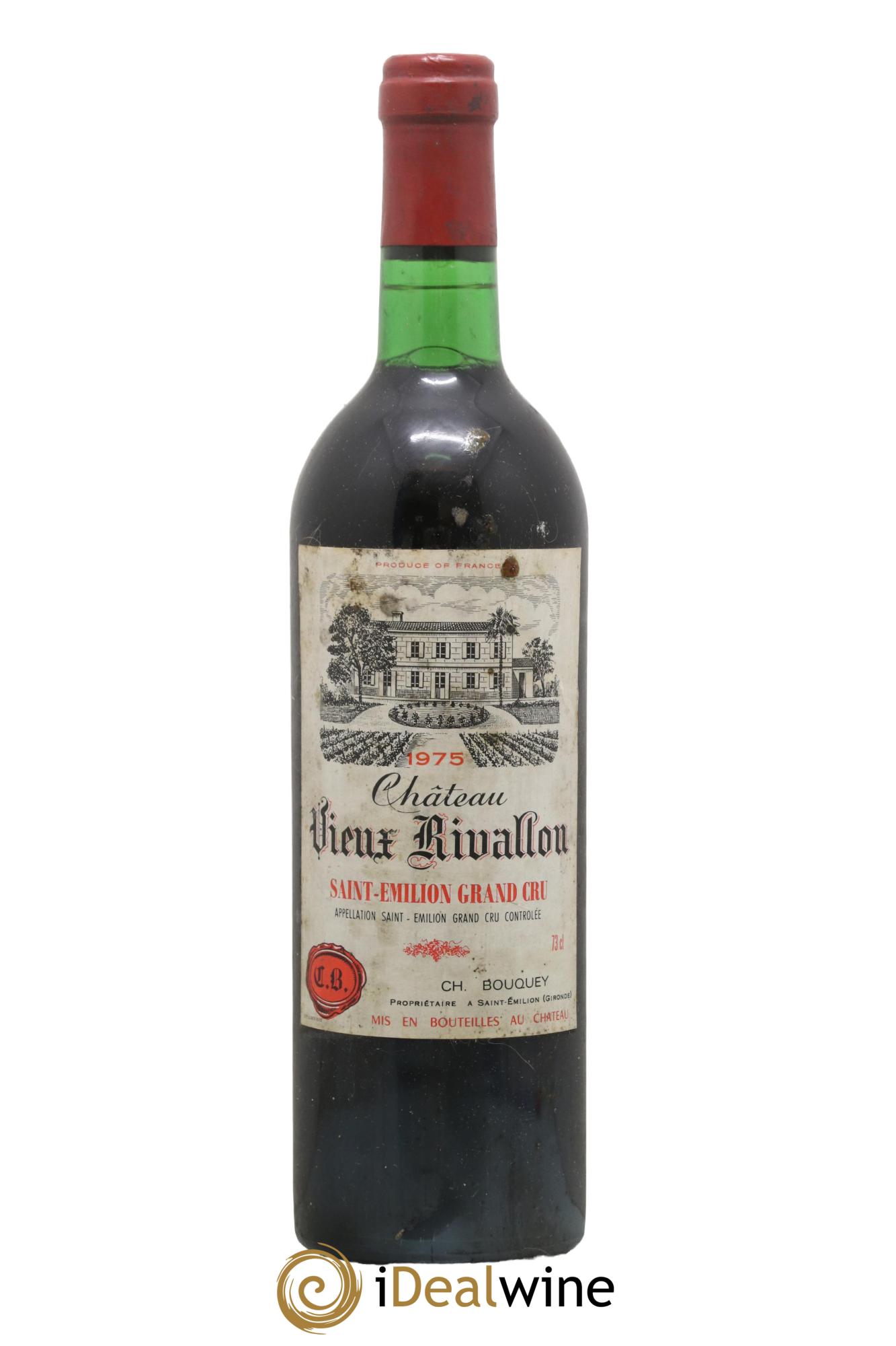 Saint-Émilion Grand Cru Château Vieux Rivallon 1975 - Lot de 1 bouteille - 0