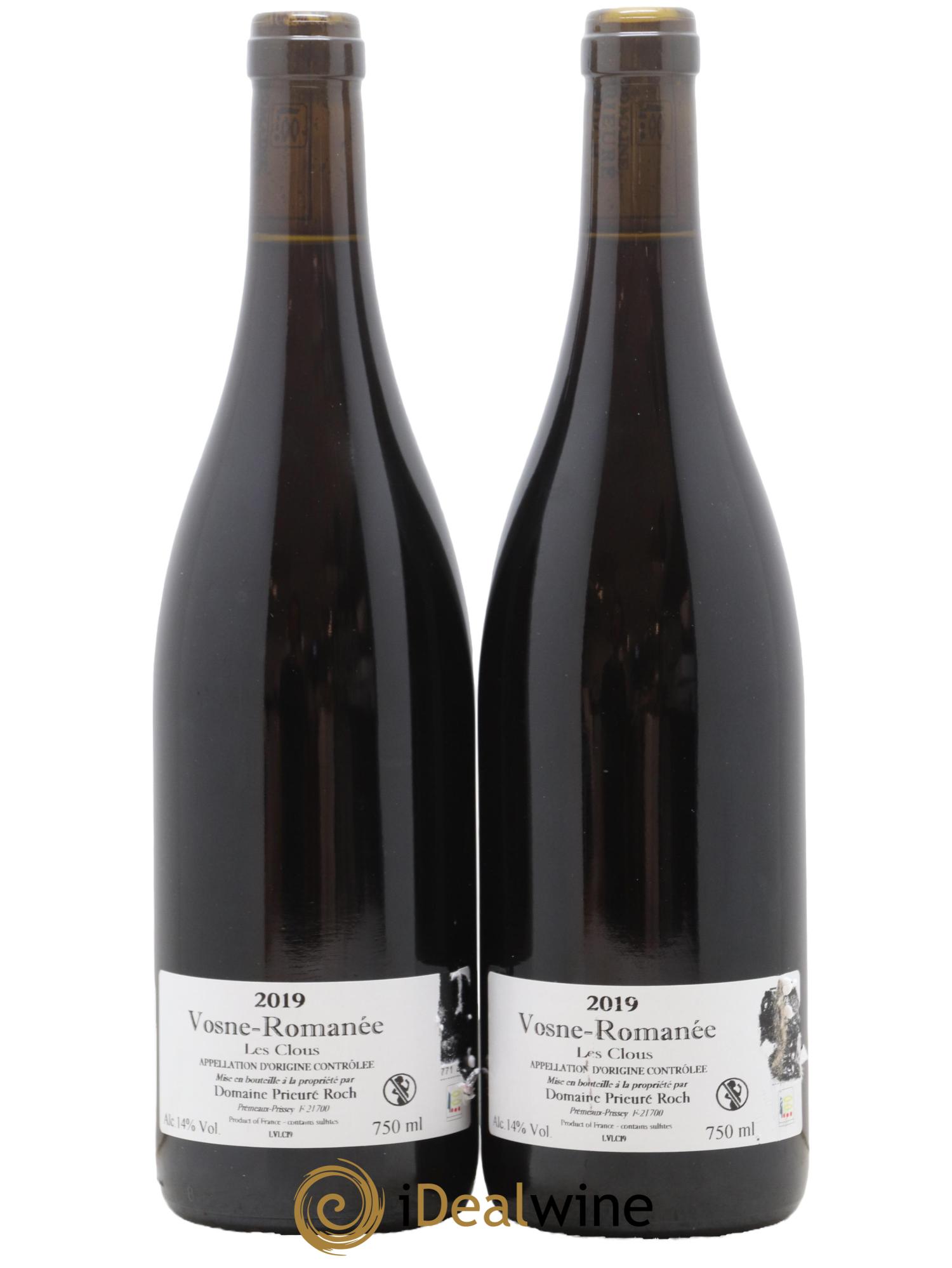 Vosne-Romanée GFV Saint Vincent Les Clous De Vosne Prieure Roch 2019 - Lot de 2 bouteilles - 1