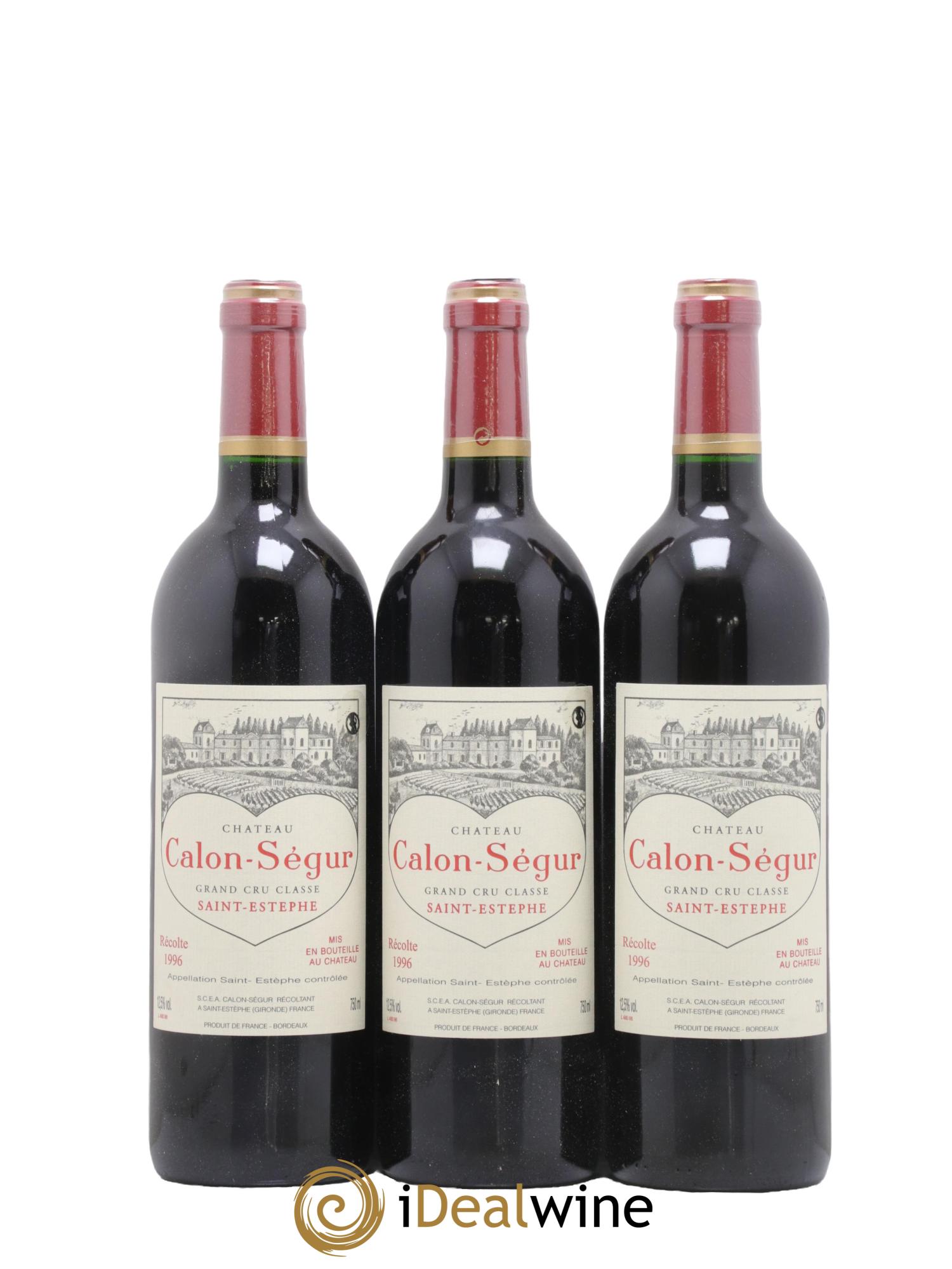 Château Calon Ségur 3ème Grand Cru Classé 1996 - Lotto di 12 bottiglie - 3