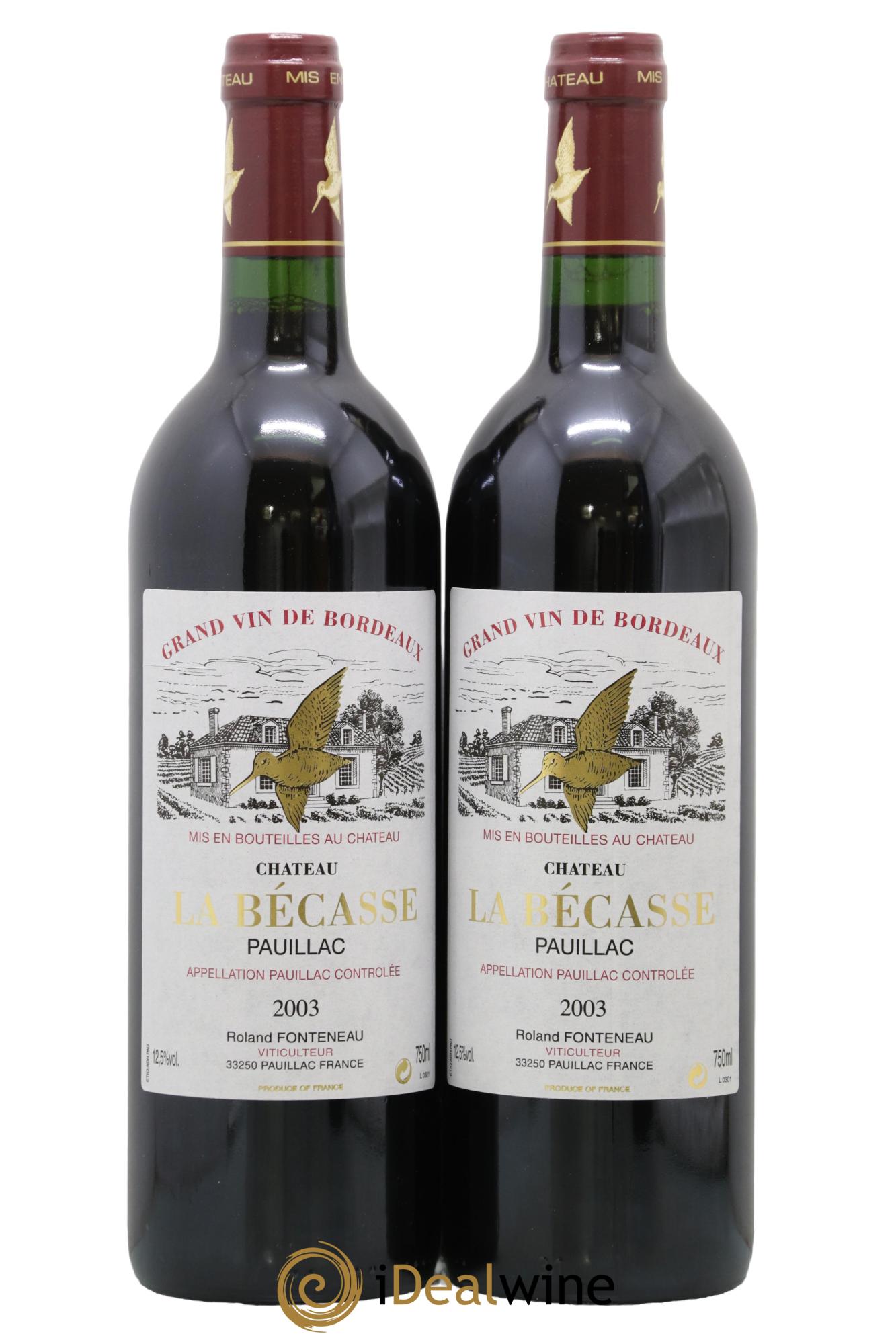 Château la Bécasse 2003 - Posten von 2 Flaschen - 0