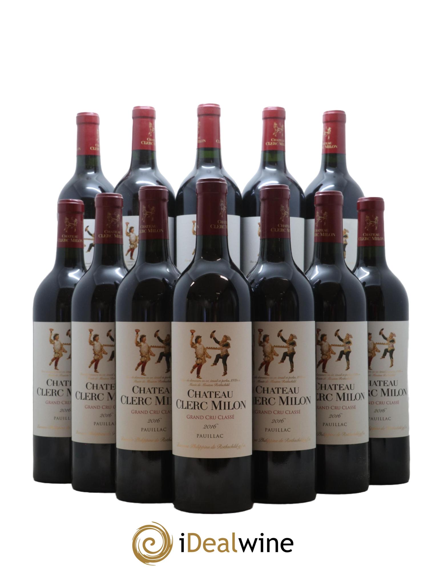 Château Clerc Milon 5ème Grand Cru Classé 2016 - Lot de 12 bouteilles - 0