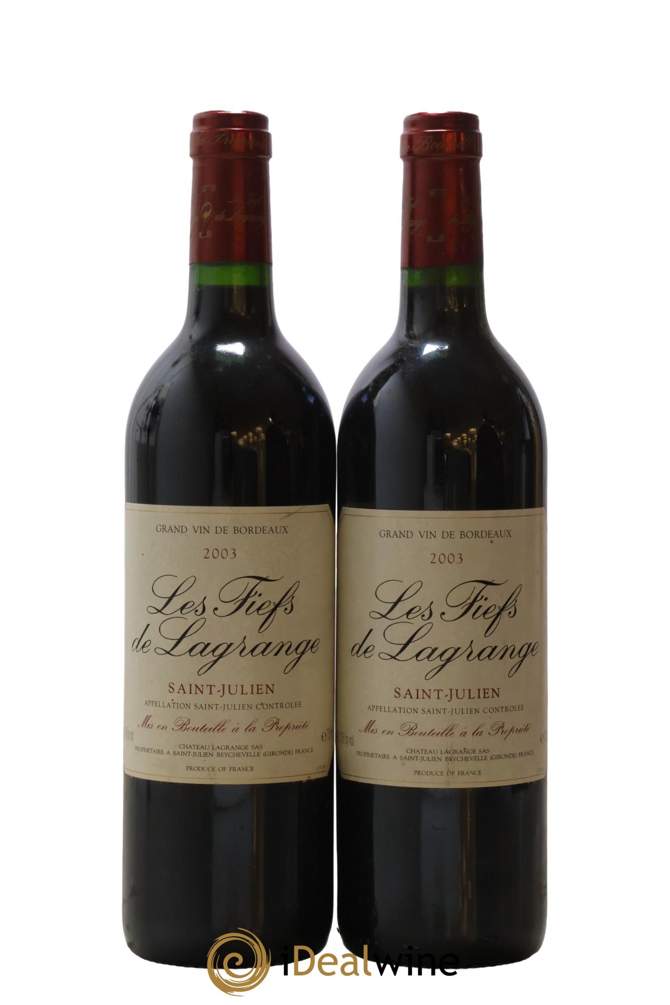 Les Fiefs de Lagrange Second Vin 2003 - Lot de 2 bouteilles - 0