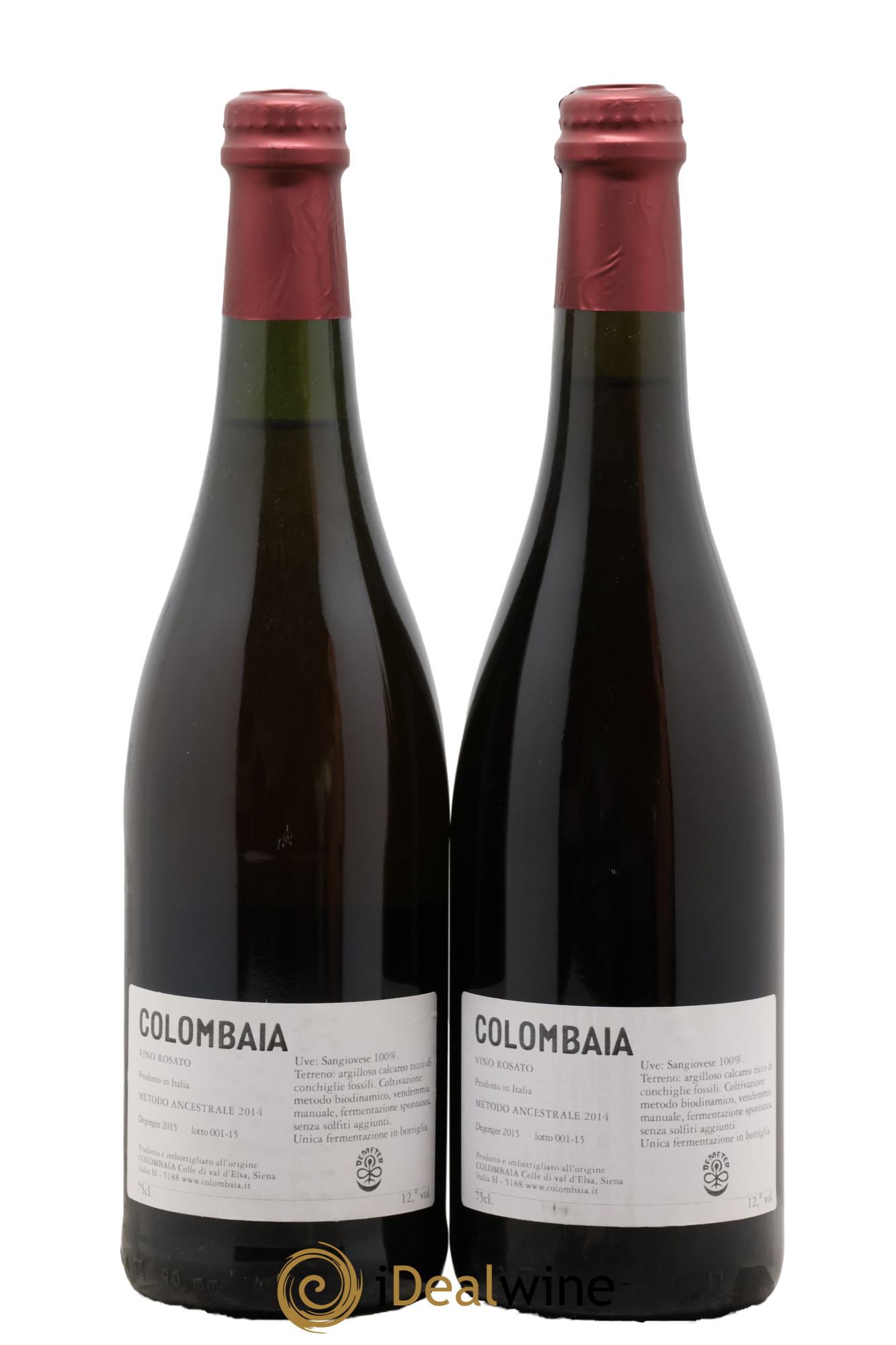 Italie Toscana IGT Ancestrale Rosato Colombaia 2014 - Lot of 2 bottles - 1