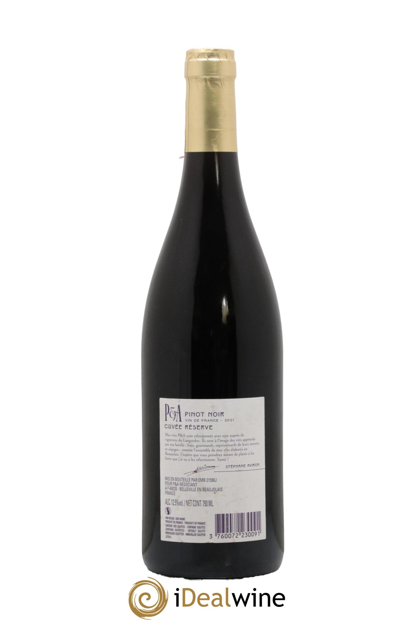 Vin de France Cuvée Reserve Stephane Aviron 2021 - Lot de 1 bouteille - 1