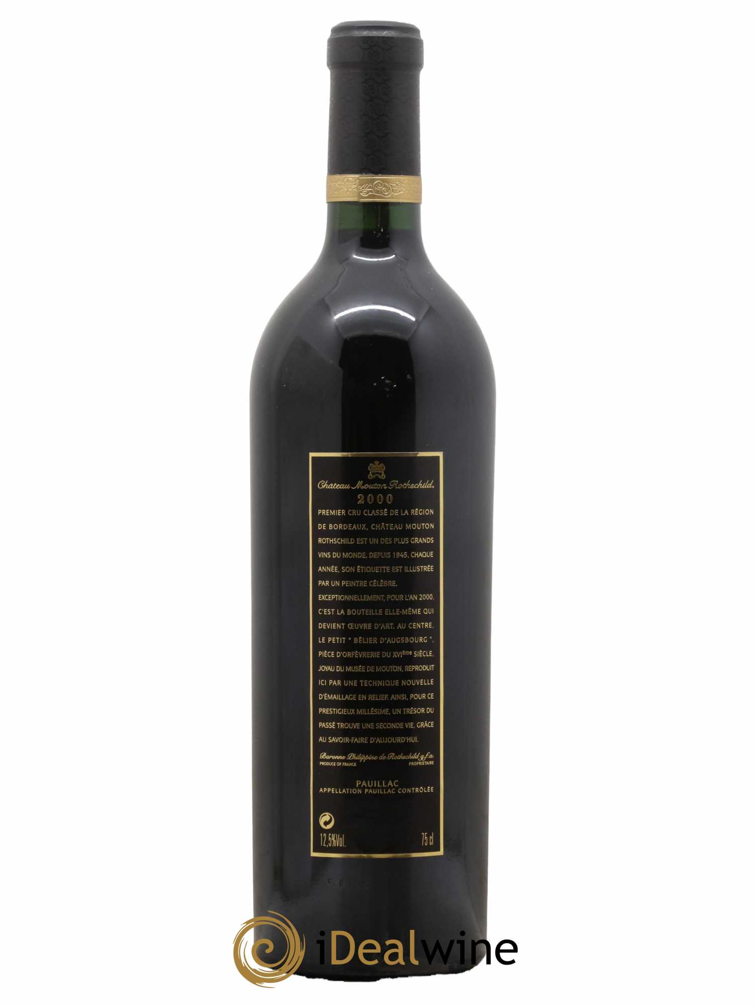 Château Mouton Rothschild 1er Grand Cru Classé 2000 - Lot de 1 bouteille - 1