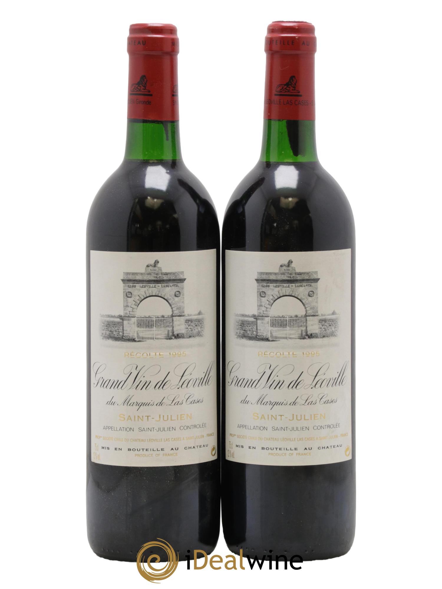 Château Léoville Las Cases 2ème Grand Cru Classé 1995 - Lotto di 2 bottiglie - 0