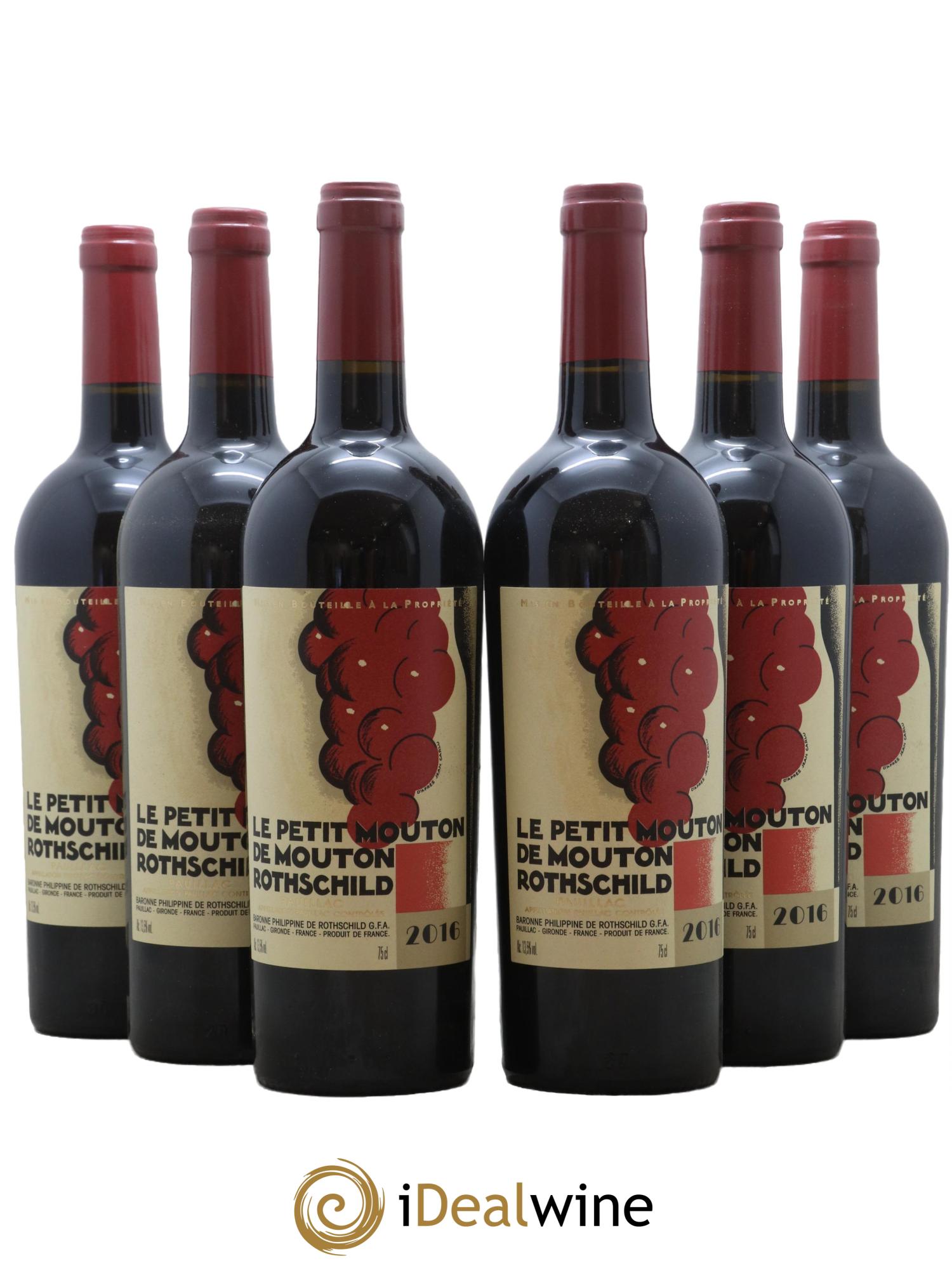 Petit Mouton Second Vin 2016 - Lot de 6 bouteilles - 0