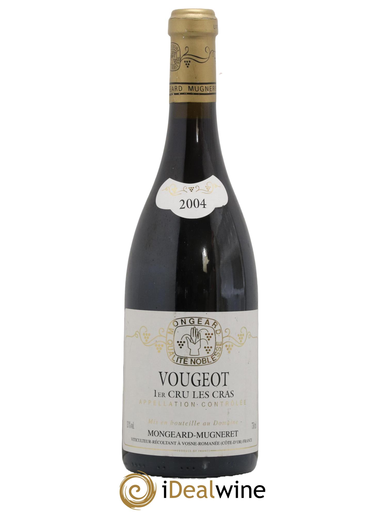 Vougeot 1er Cru Les Cras Mongeard-Mugneret (Domaine) 2004 - Lot de 1 bouteille - 0