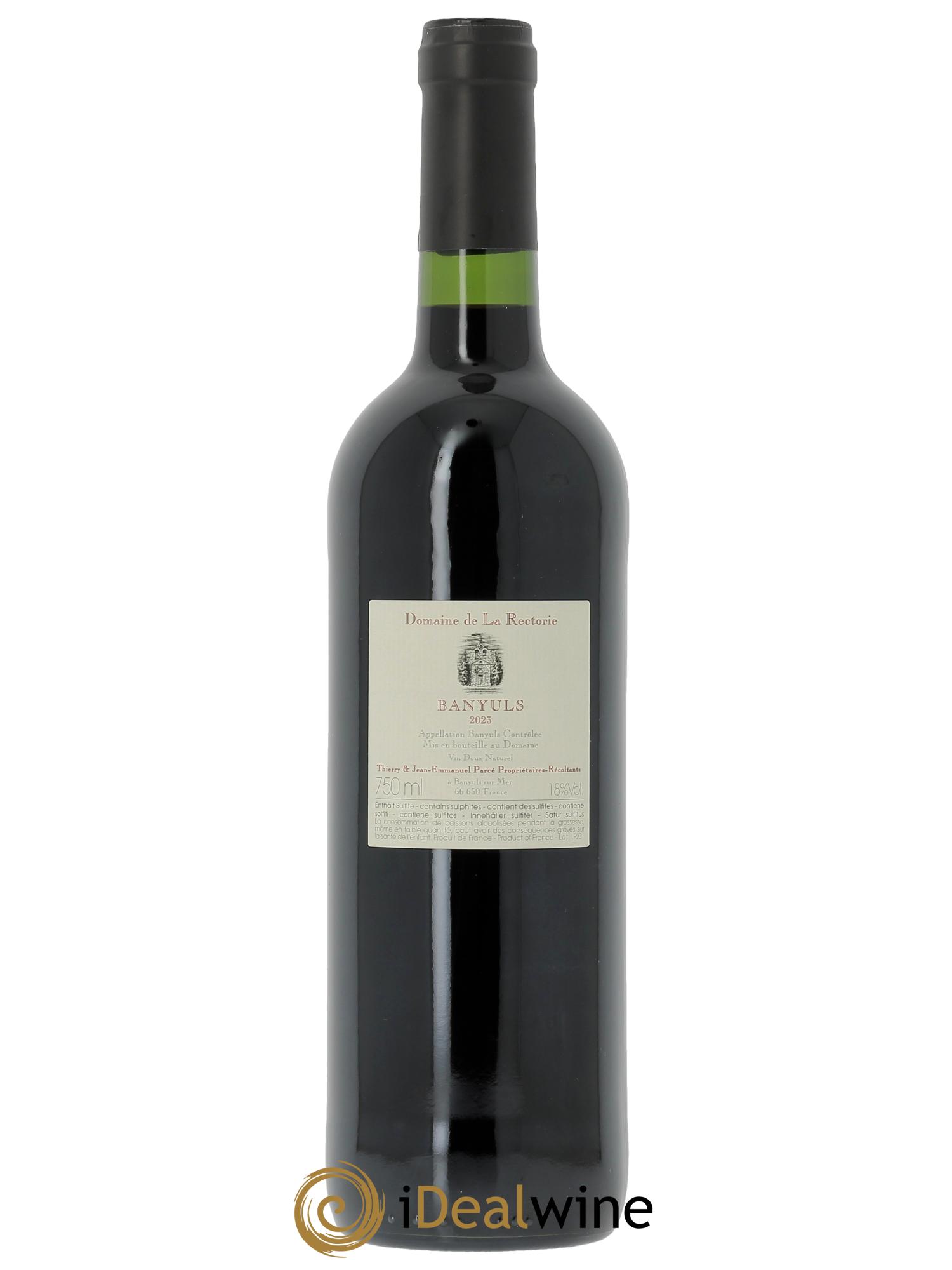 Banyuls La Rectorie (Domaine de) Léon Parcé Thierry et Jean Emmanuel Parcé  2023 - Lot de 1 bouteille - 1