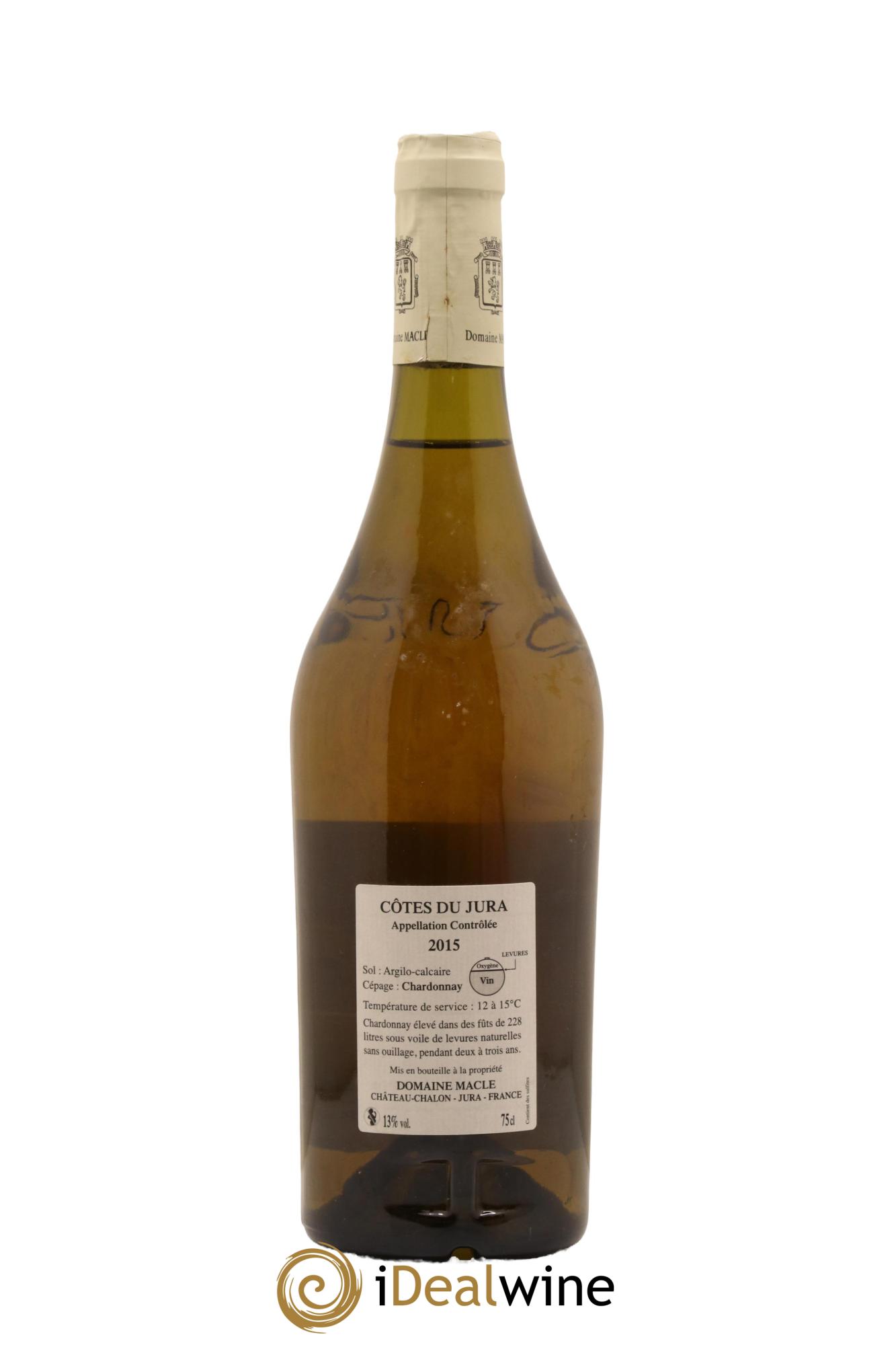 Côtes du Jura Chardonnay Non Ouille Domaine Jean Macle 2015 - Lot de 1 bouteille - 1