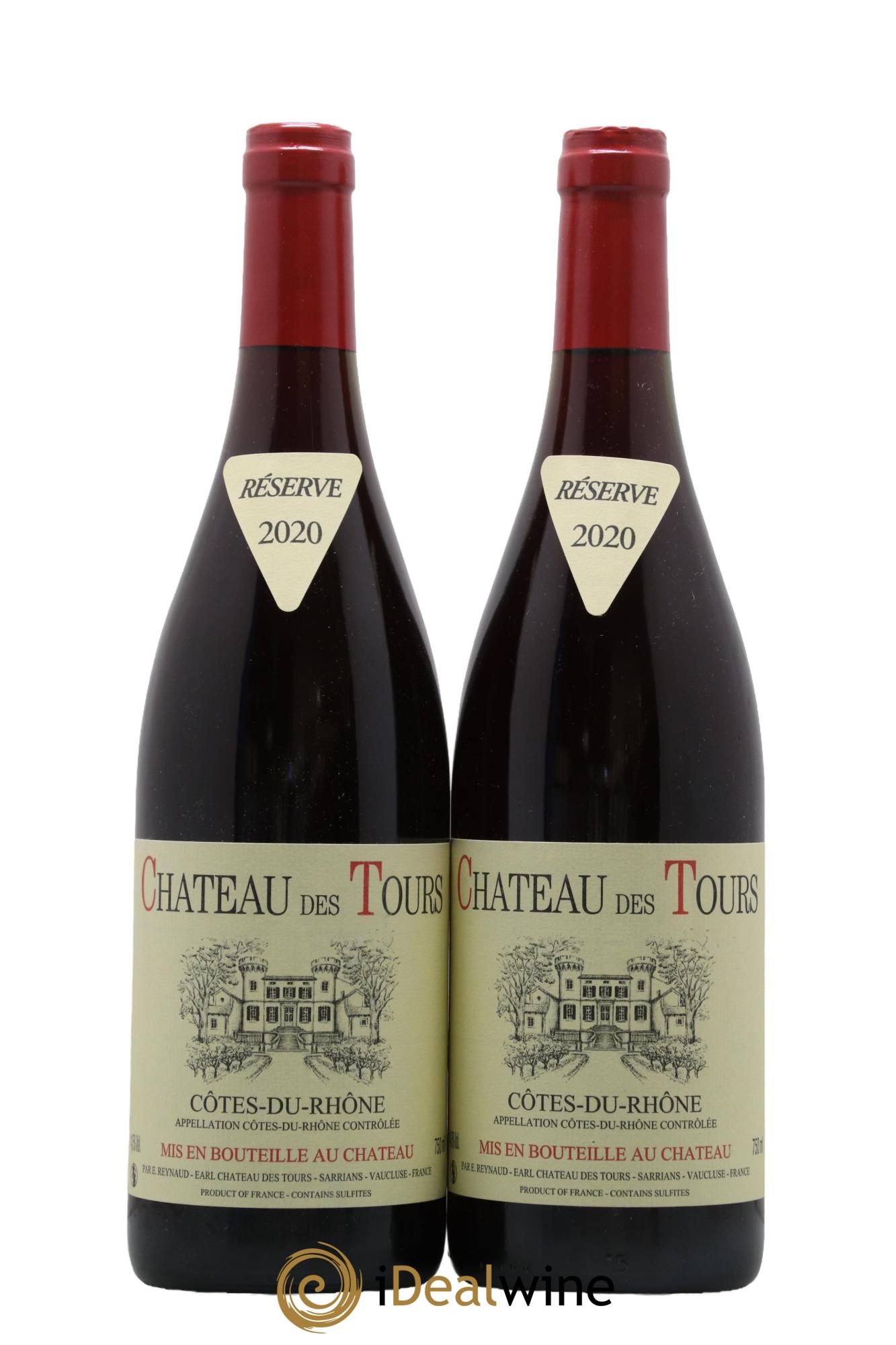 Côtes-du-Rhône Château des Tours Emmanuel Reynaud 2020 - Lot de 2 bouteilles - 0