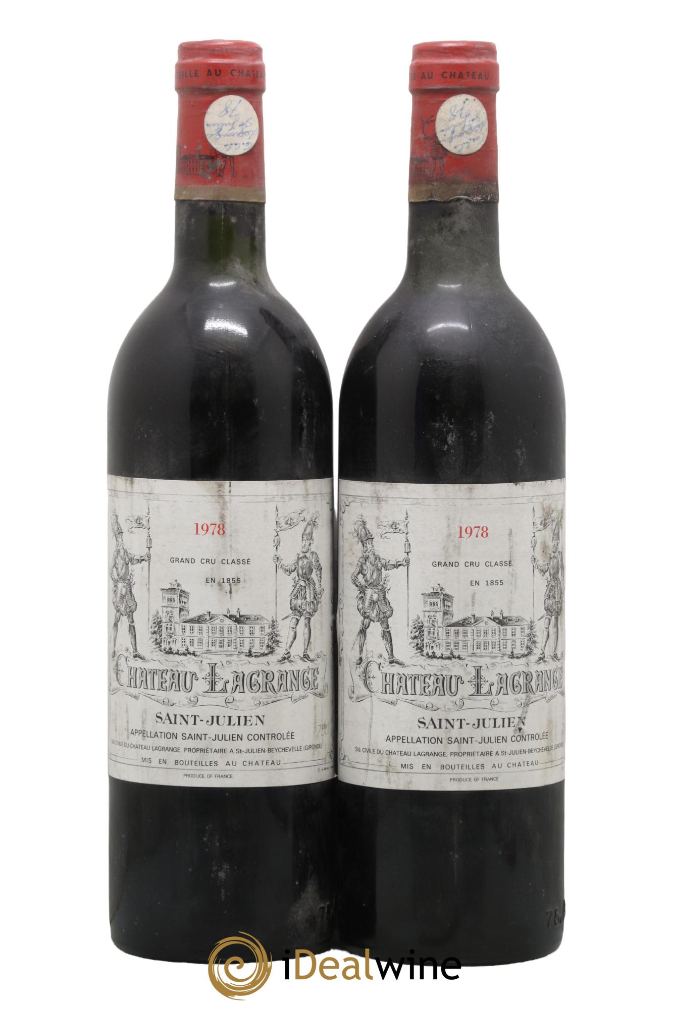 Château Lagrange 3ème Grand Cru Classé 1978 - Lot de 2 bouteilles - 0