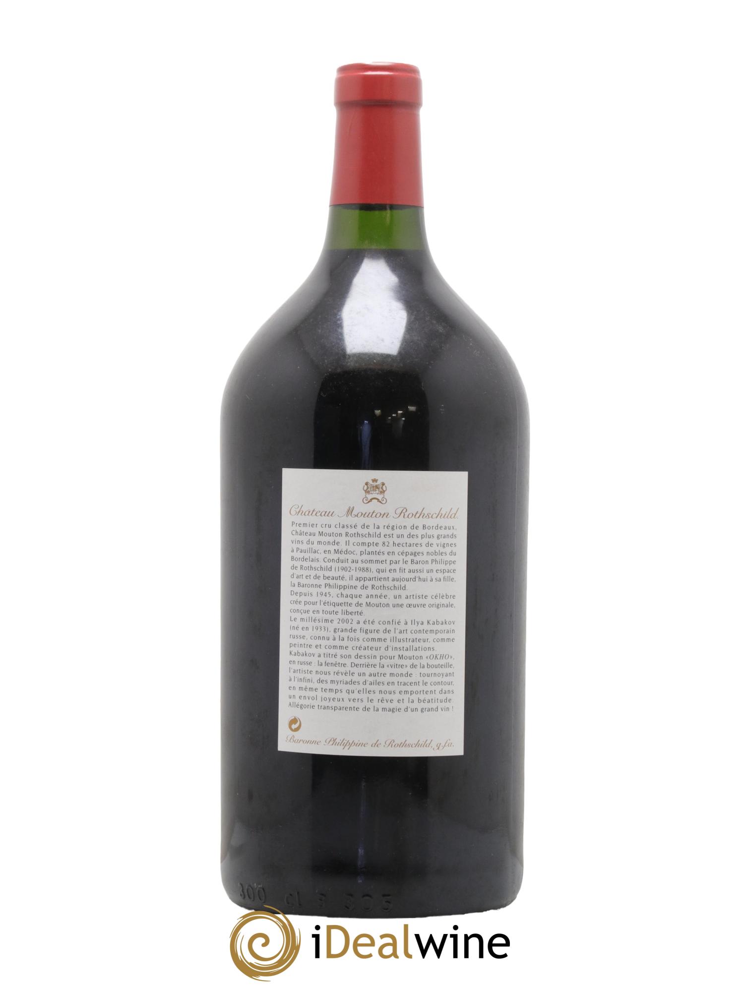 Château Mouton Rothschild 1er Grand Cru Classé 2002 - Lot de 1 double magnum - 2