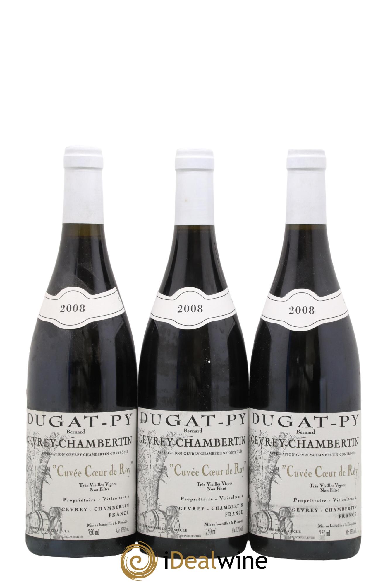 Gevrey-Chambertin Coeur de Roy Très Vieilles Vignes Dugat-Py 2008 - Posten von 3 Flaschen - 0