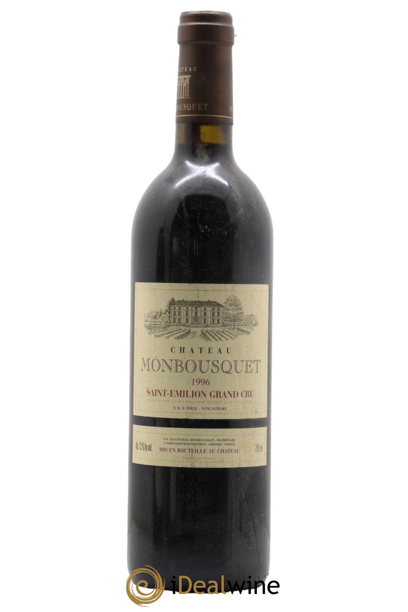 Château Monbousquet Grand Cru Classé 1996 - Lot de 1 bouteille - 0