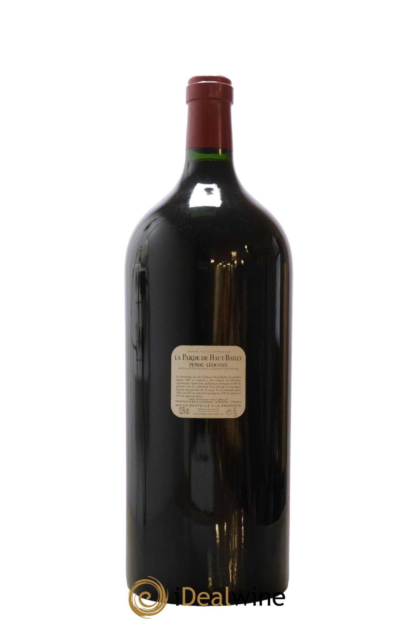 Haut Bailly II (Anciennement La Parde de Haut-Bailly) Second Vin 2003 - Lot de 1 impériale - 2