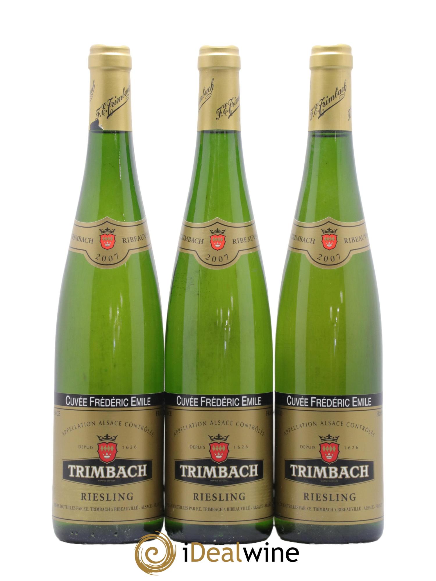 Alsace Riesling Cuvée Frédéric Emile Trimbach (Domaine) 2007 - Lot de 3 bouteilles - 0