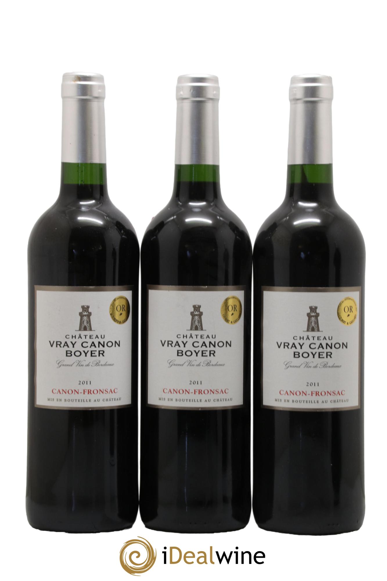 Canon-Fronsac Vray Canon Boyer 2011 - Lot de 3 bouteilles - 0