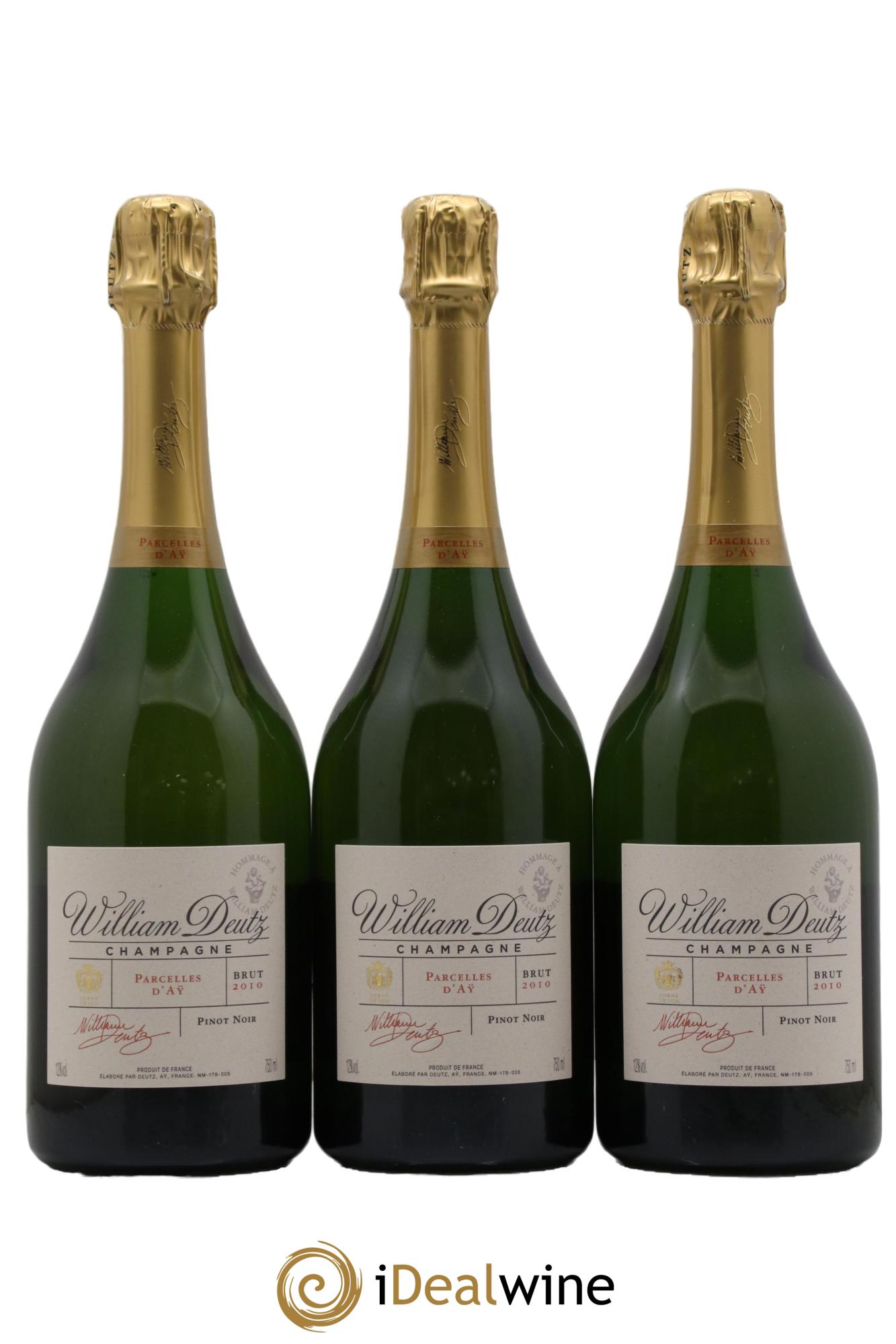 Champagne Hommage à William Deutz Parcelle d'Aÿ Maison Deutz 2010 - Lot de 3 bouteilles - 0