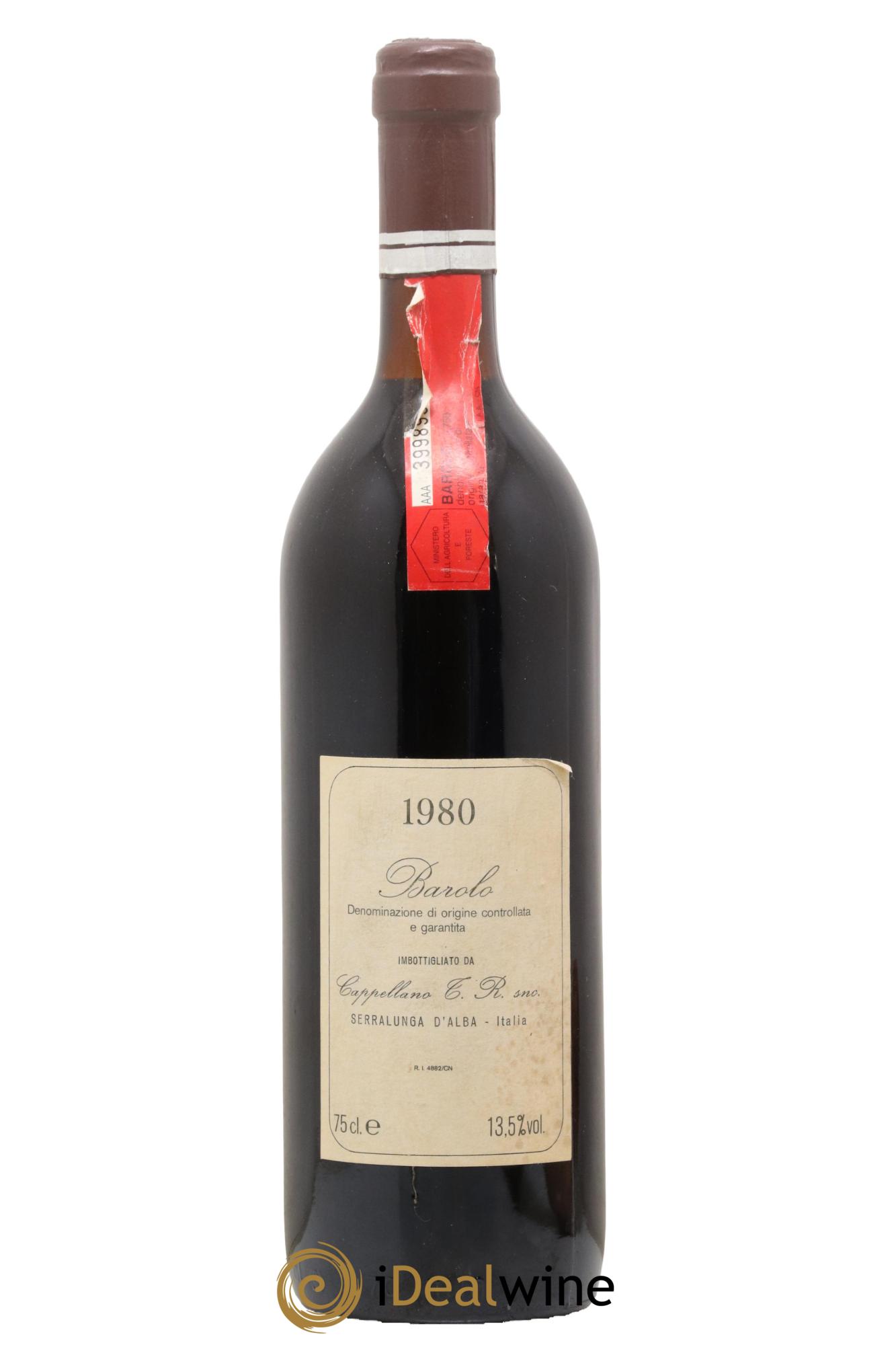 Barolo DOCG Cappellano 1980 - Lotto di 1 bottiglia - 1