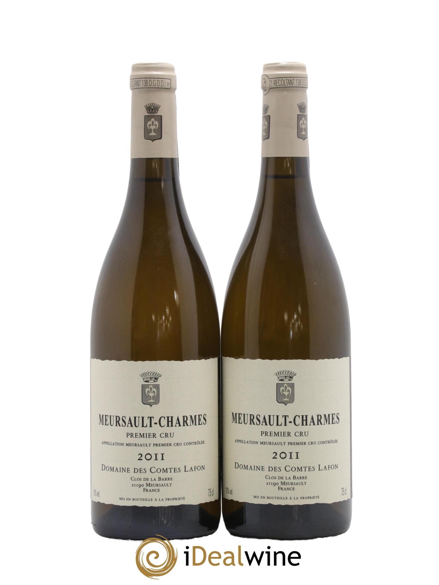 Meursault 1er Cru Charmes Comtes Lafon (Domaine des) 2011 - Posten von 2 Flaschen - 0