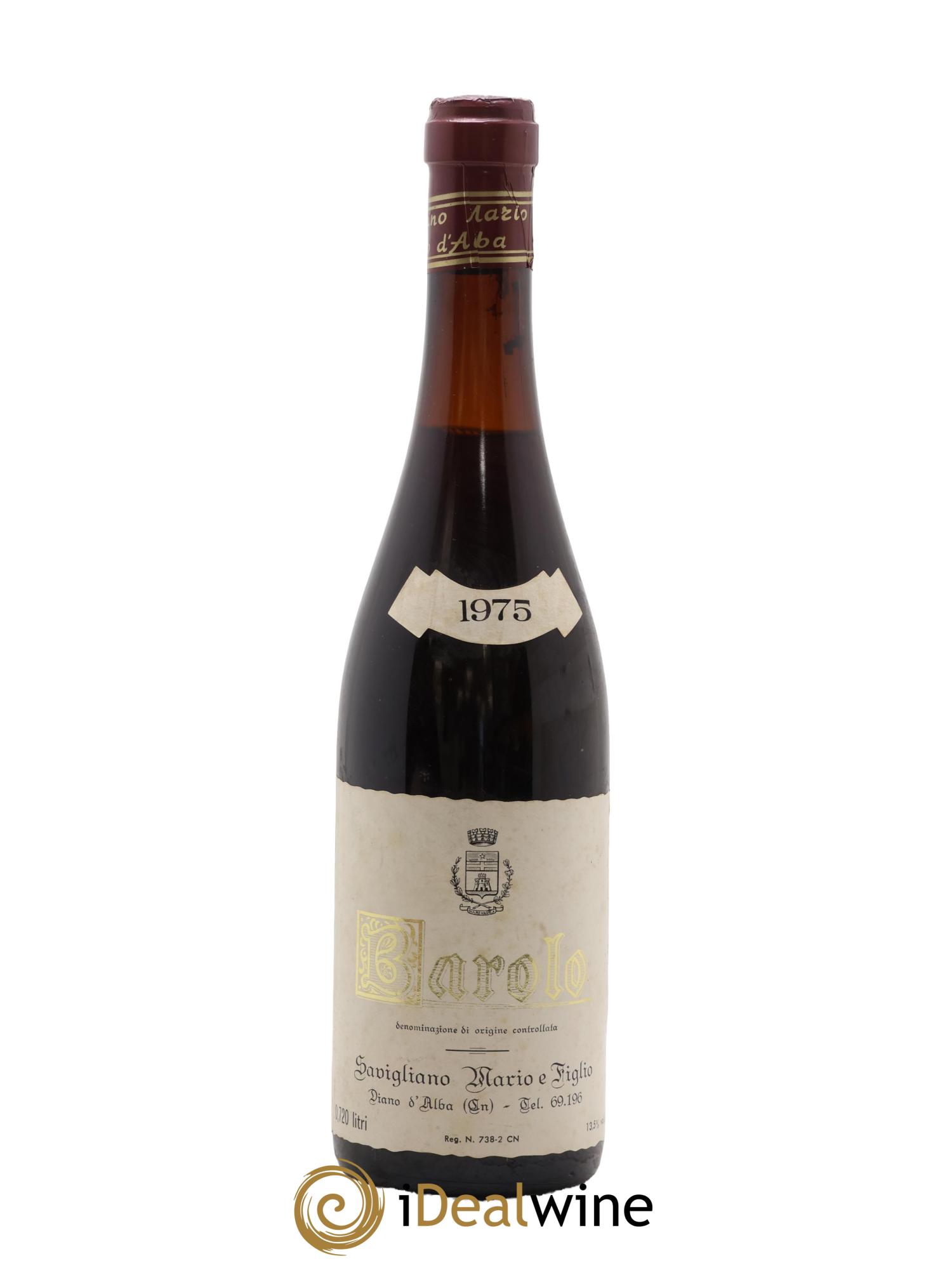 Barolo DOCG Savigliano Mario 1975 - Lot de 1 bouteille - 0